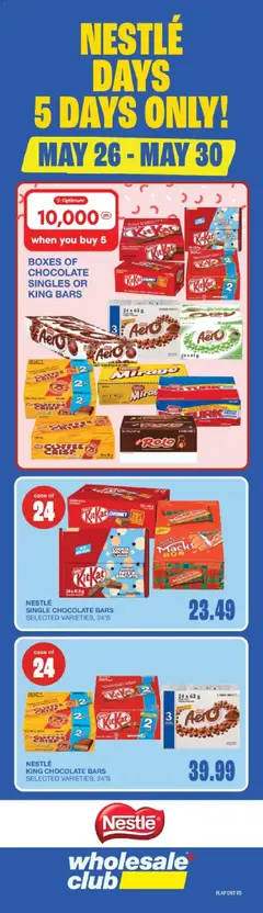 Un aperçu du dépliant Wholesale Club weekly flyer / circulaire du magasin Wholesale Club est valide à partir 14 mai 2026