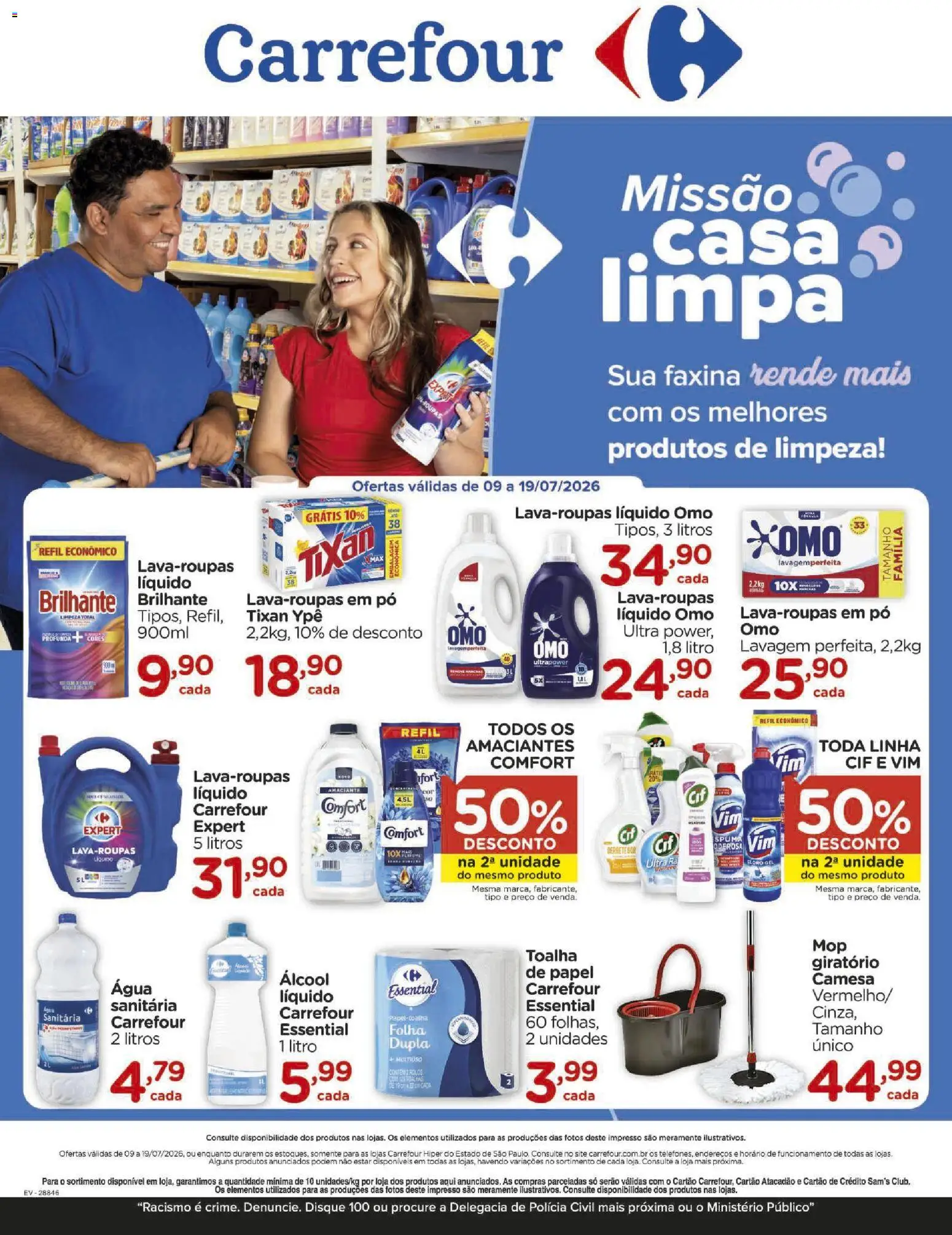 Pré-Visualização do folheto "Carrefour ofertas Casa Limpa" da loja Carrefour válido a partir de 09/07/2026