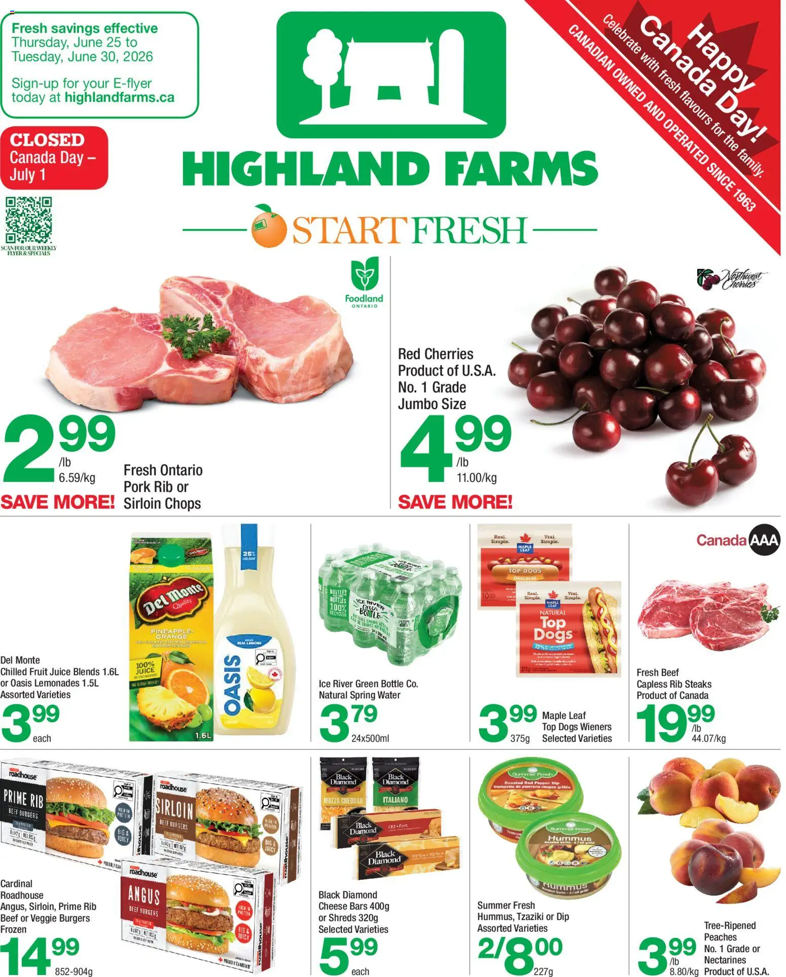 Preview of leaflet Highland Farms weekly flyer / circulaire from shop Highland Farms is valid from Jun 25, 2026