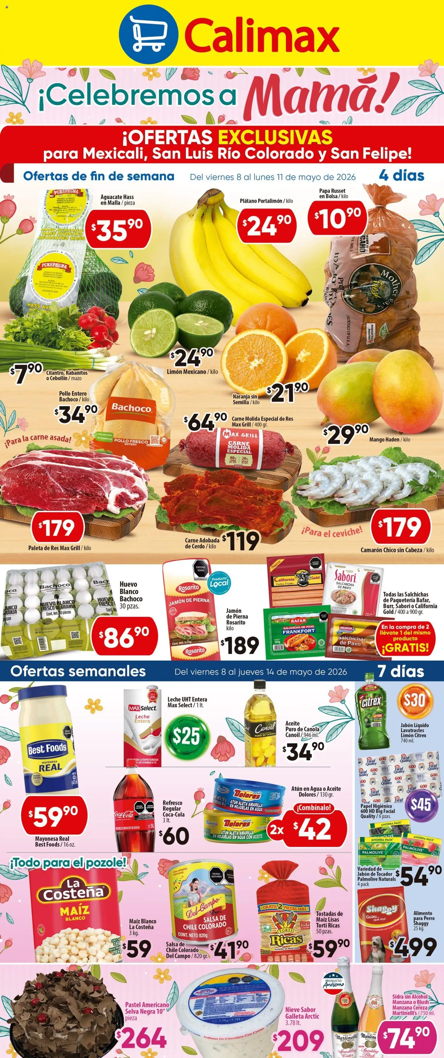 Vista previa las ofertas de la tienda Calimax - Calimax folleto Mexicali y SLRC desde el 08/05/2026 