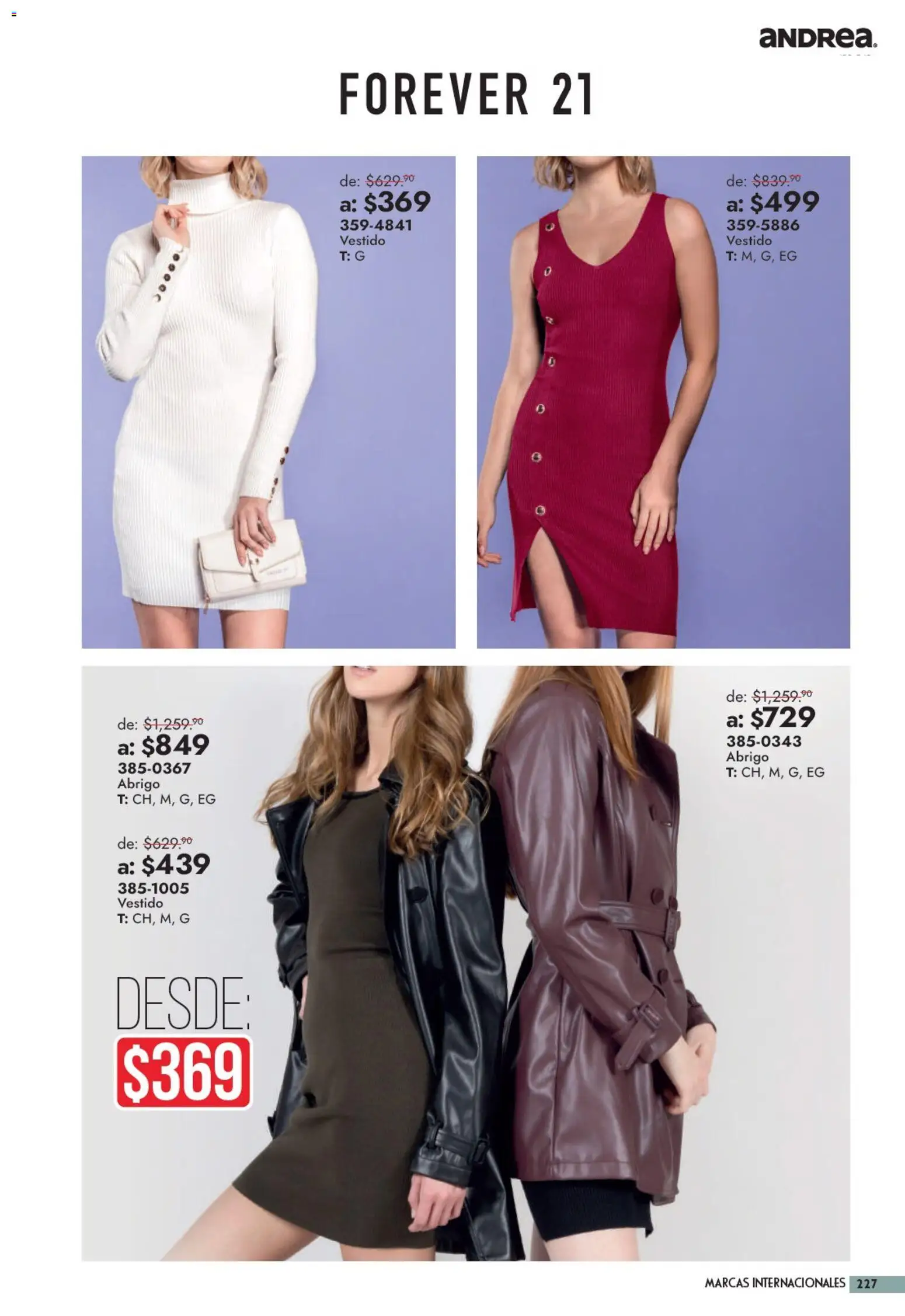 Vista previa las ofertas de la tienda Andrea - Andrea catálogo Outlet desde el 13/09/2026 