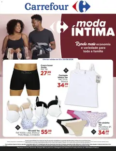 Pré-Visualização do folheto "Carrefour ofertas Moda Íntima" da loja Carrefour válido a partir de 03/08/2026
