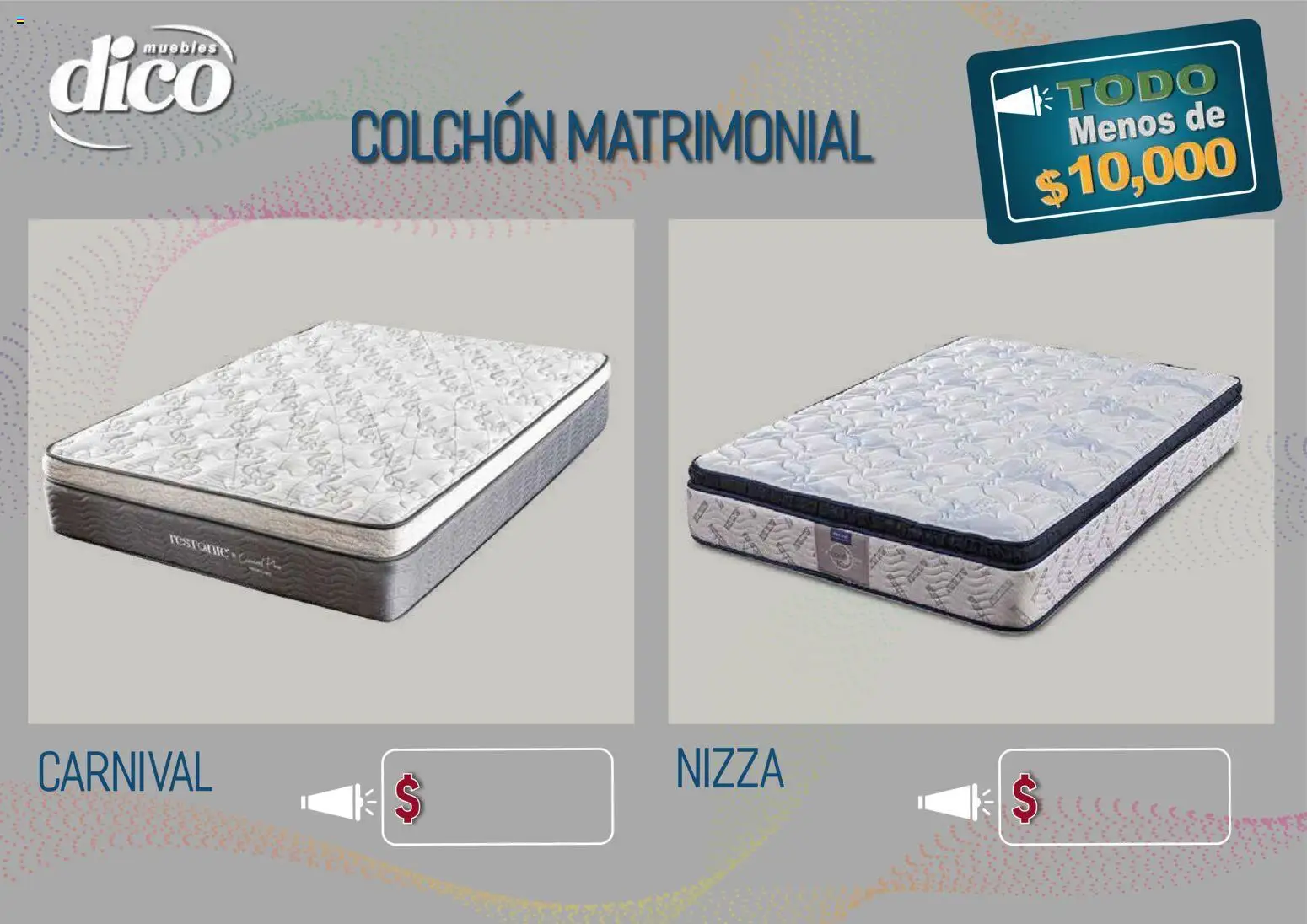 Vista previa las ofertas de la tienda Muebles Dico - Muebles Dico catálogo Todo menos de 10000 Pacifico desde el 09/04/2026 - Colchón