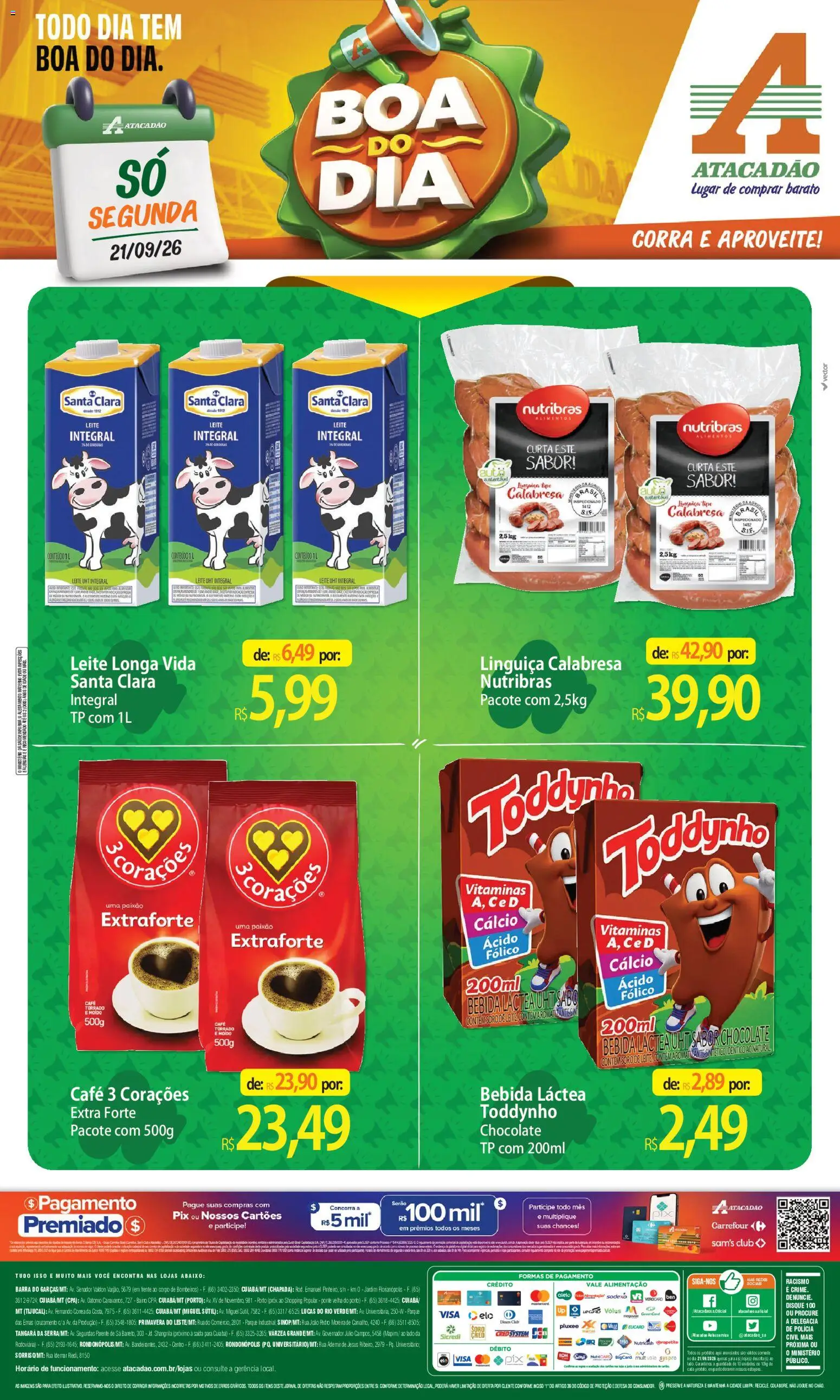 Pré-Visualização do folheto "Atacadão ofertas - MT" da loja Atacadão válido a partir de 21/09/2026