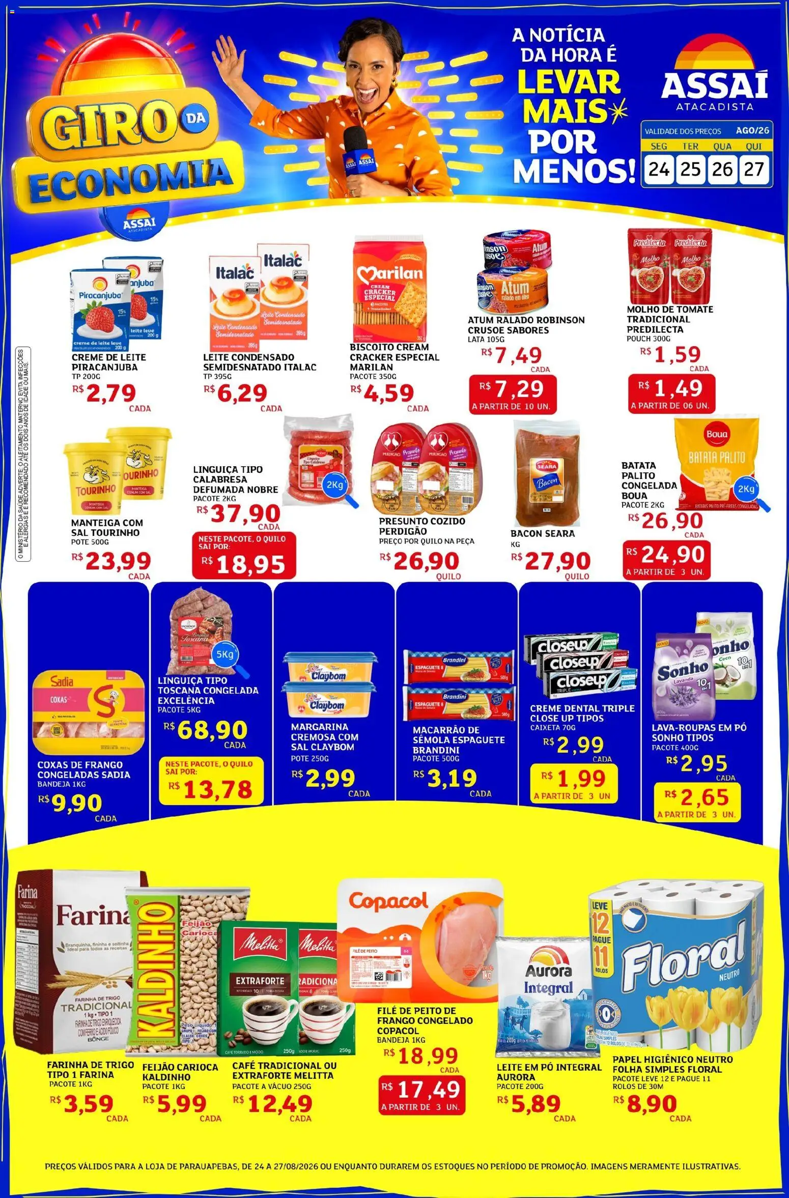 Pré-Visualização do folheto "Assaí Atacadista ofertas - PA" da loja Assaí Atacadista válido a partir de 24/08/2026