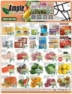 Un aperçu du dépliant Ample Food Market weekly flyer Toronto York du magasin Ample Food Market est valide à partir 14 août 2026