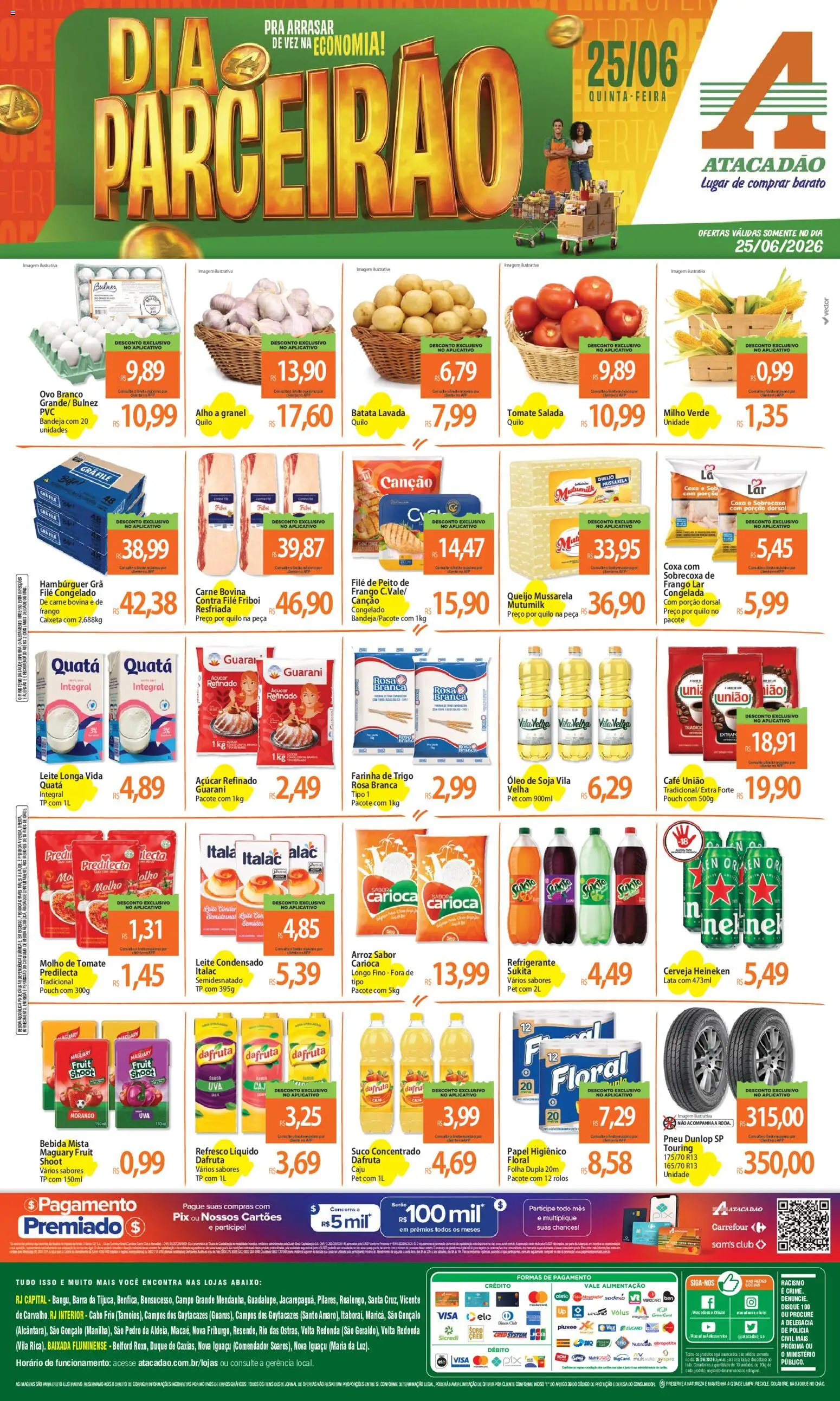 Pré-Visualização do folheto "Atacadão ofertas - RJ" da loja Atacadão válido a partir de 25/06/2026