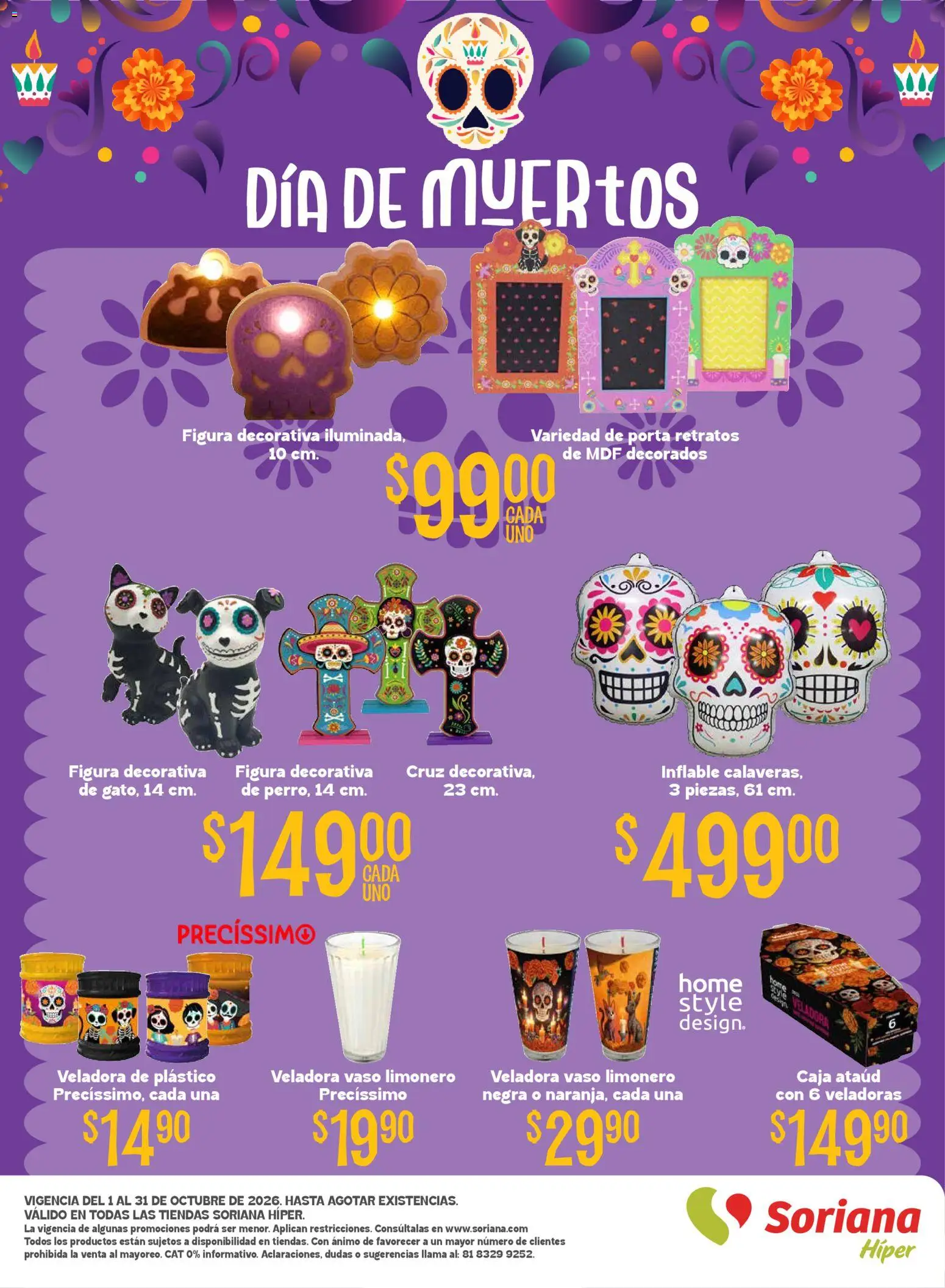 Vista previa las ofertas de la tienda Soriana - Soriana Híper - Halloween y Día de muertos desde el 01/10/2026 - Caja