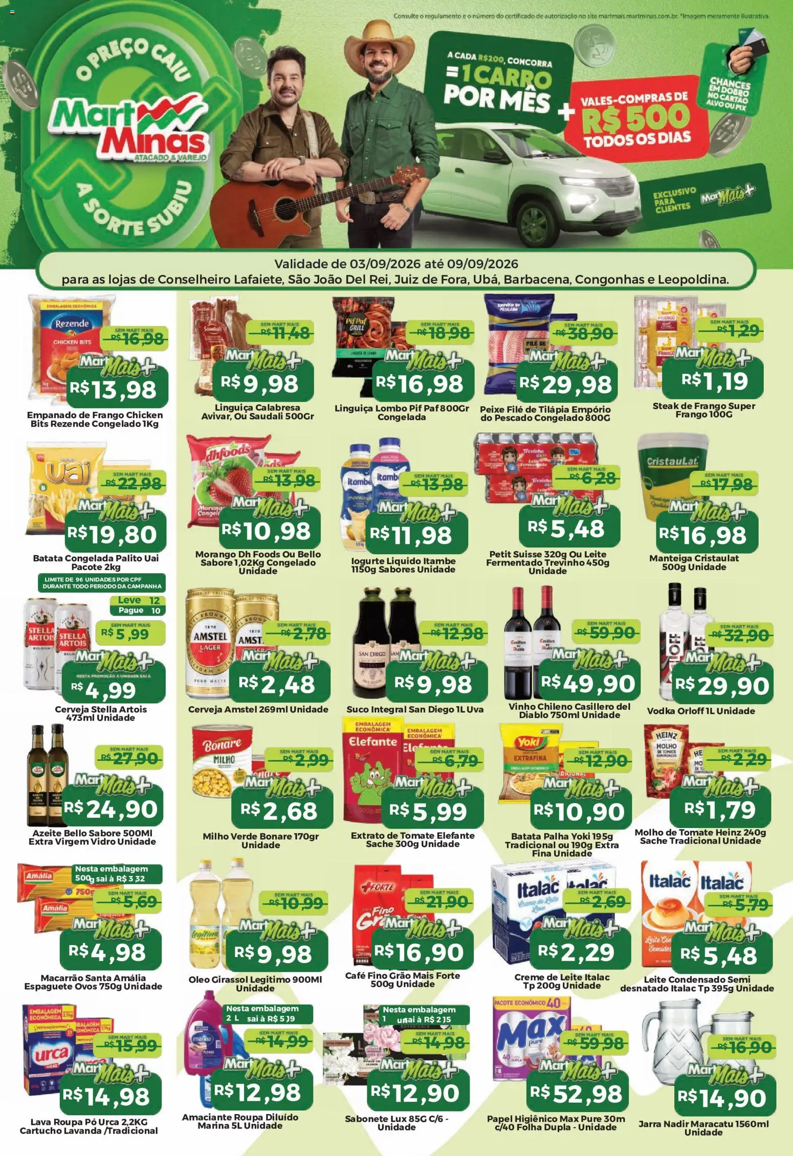 Pré-Visualização do folheto "Mart Minas ofertas" da loja Mart Minas válido a partir de 03/09/2026