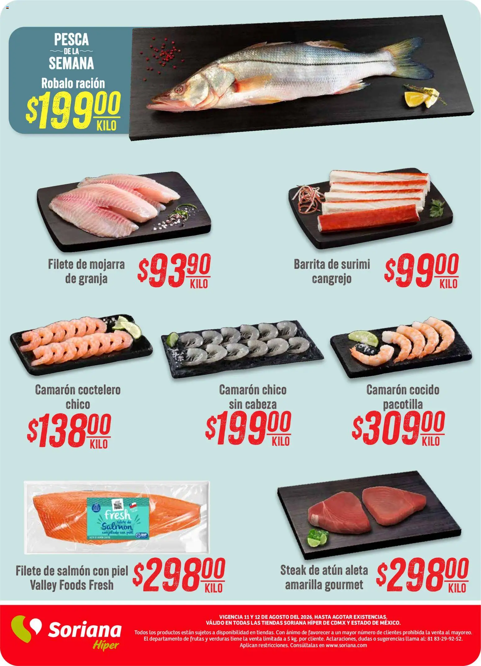 Vista previa las ofertas de la tienda Soriana - Soriana Martes y Miércoles del Campo Híper: CDMX y Edo. de Mex desde el 11/08/2026 