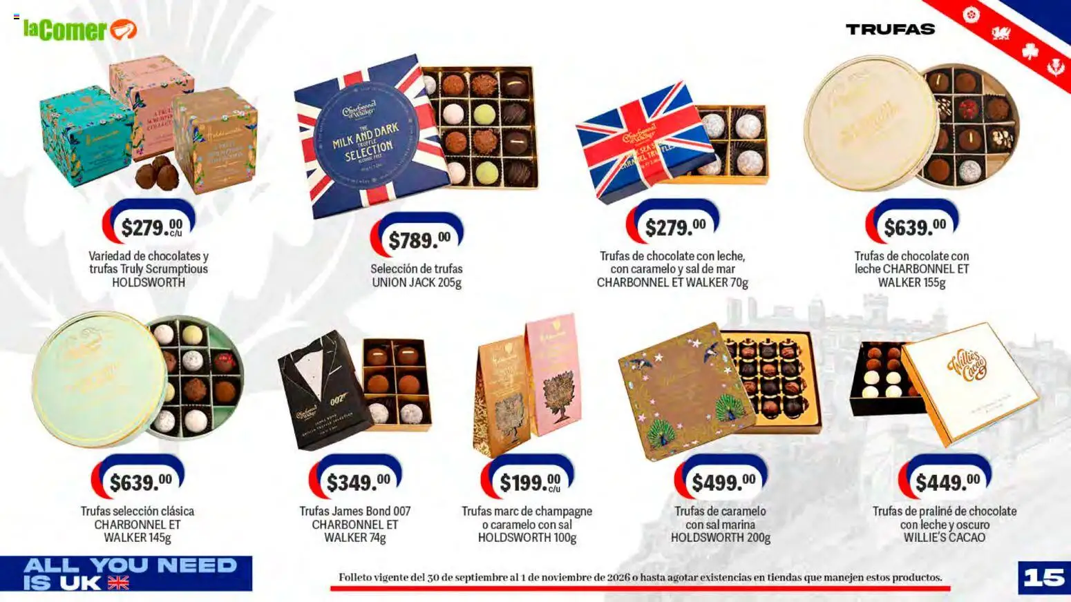 Vista previa las ofertas de la tienda La Comer - La Comer folleto desde el 30/09/2026 - Chocolate, Leche, Champagne, Cacao, Sal