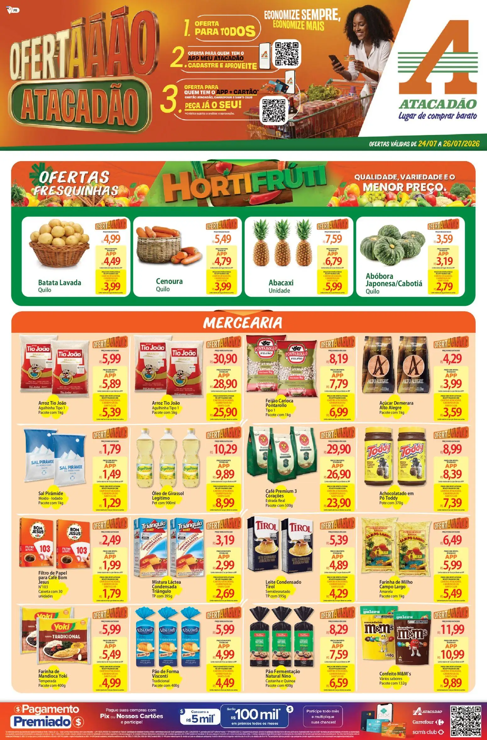 Pré-Visualização do folheto "Atacadão ofertas - PR" da loja Atacadão válido a partir de 24/07/2026