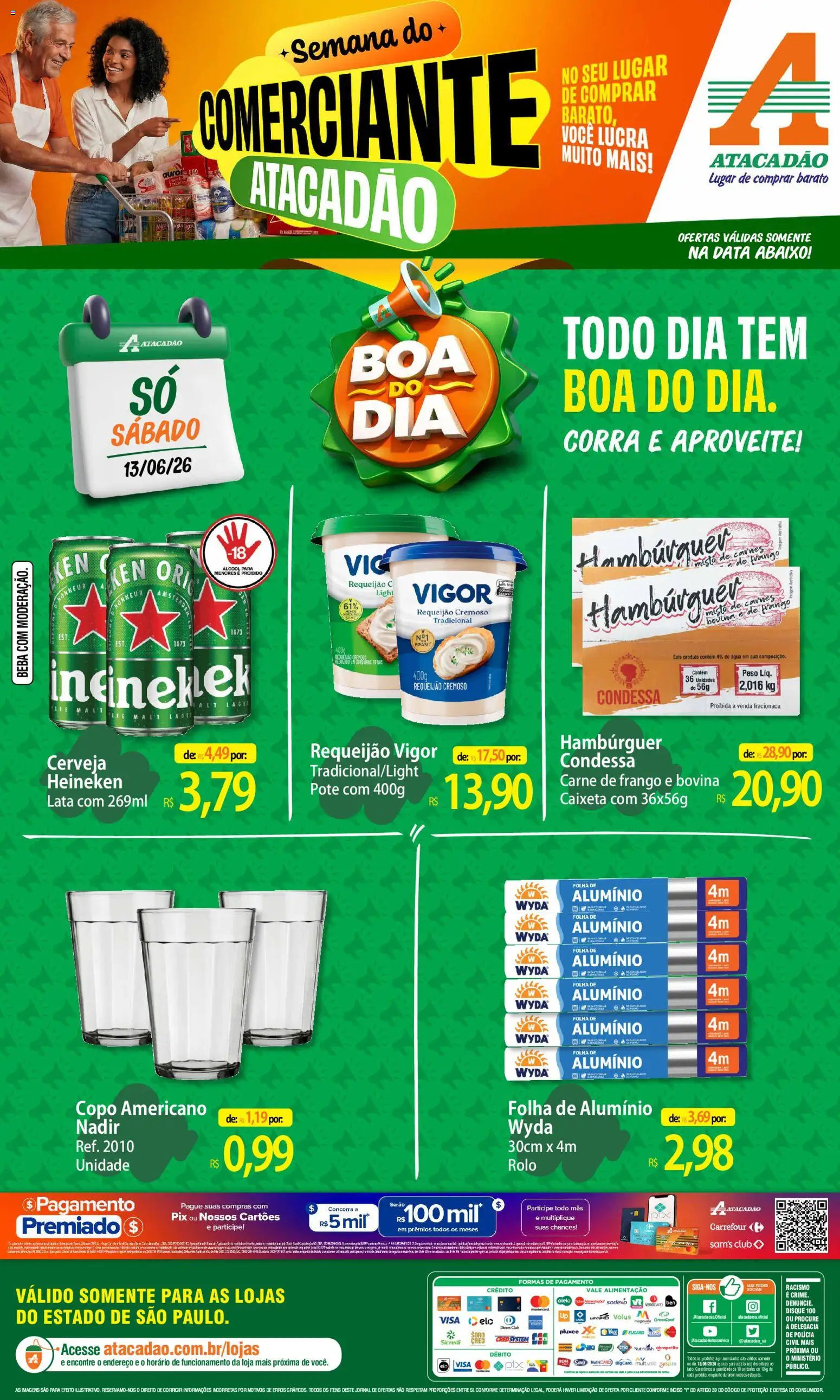 Pré-Visualização do folheto "Atacadão ofertas - SP" da loja Atacadão válido a partir de 13/06/2026