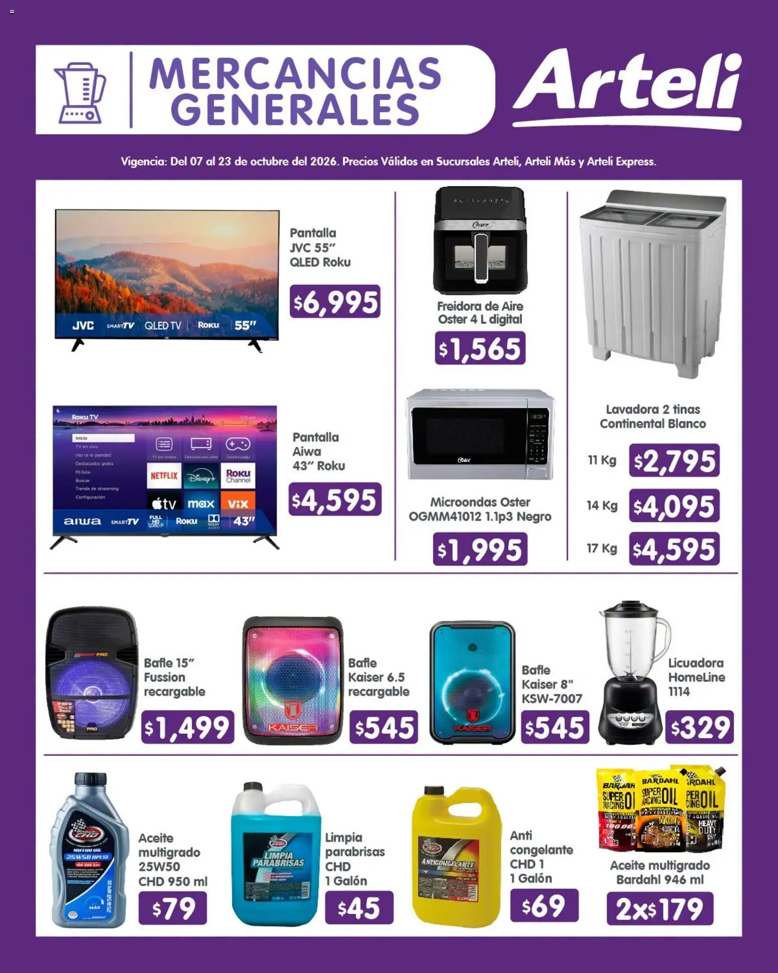 Vista previa las ofertas de la tienda Arteli - Arteli folleto Quincenal desde el 07/10/2026 