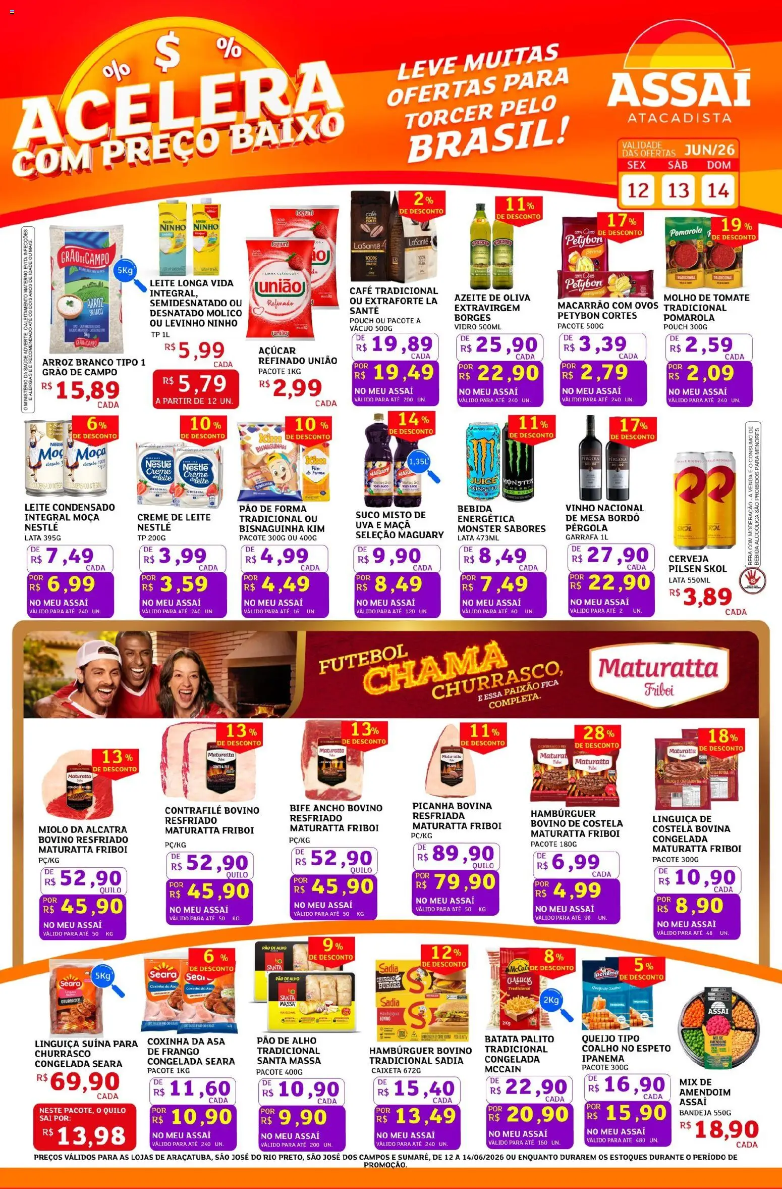 Pré-Visualização do folheto "Assaí Atacadista ofertas - SP" da loja Assaí Atacadista válido a partir de 12/06/2026
