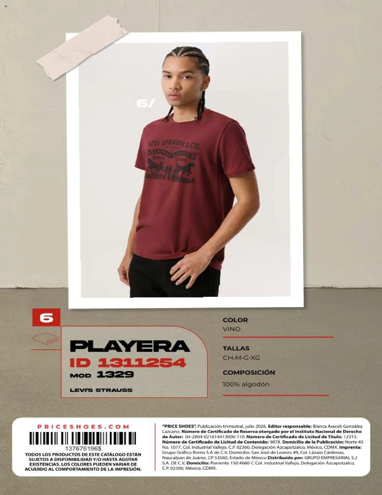 Vista previa las ofertas de la tienda Price Shoes - Price Shoes catálogo Jeans Levis desde el 15/10/2026 