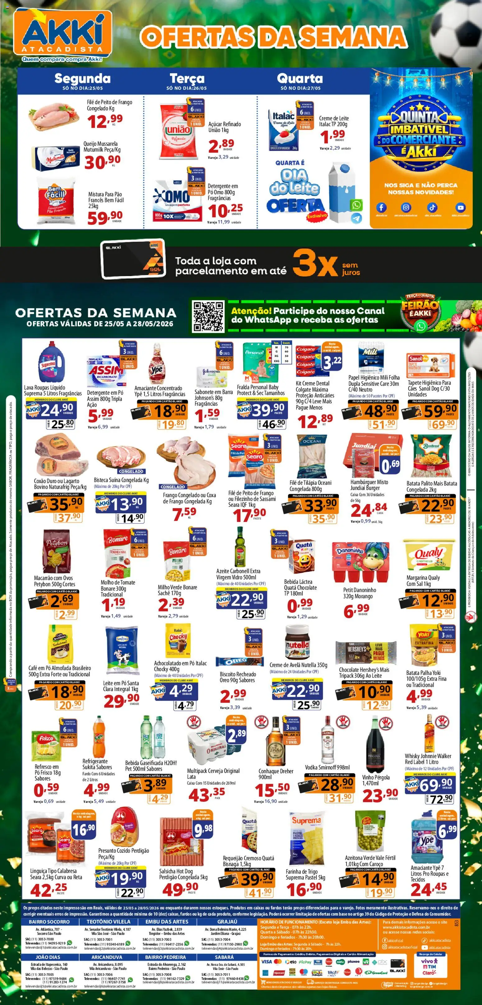 Pré-Visualização do folheto "Akki Atacadista - Ofertas da semana" da loja Akki Atacadista válido a partir de 25/05/2026