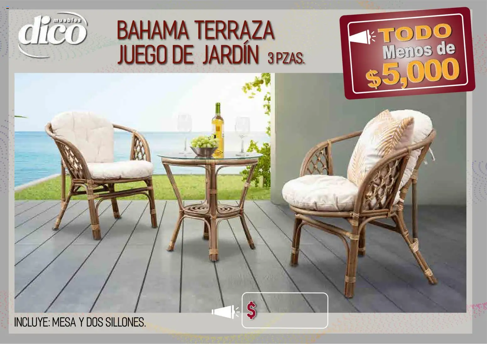 Vista previa las ofertas de la tienda Muebles Dico - Muebles Dico catálogo Todo menos de 5000 Pacifico desde el 09/04/2026 