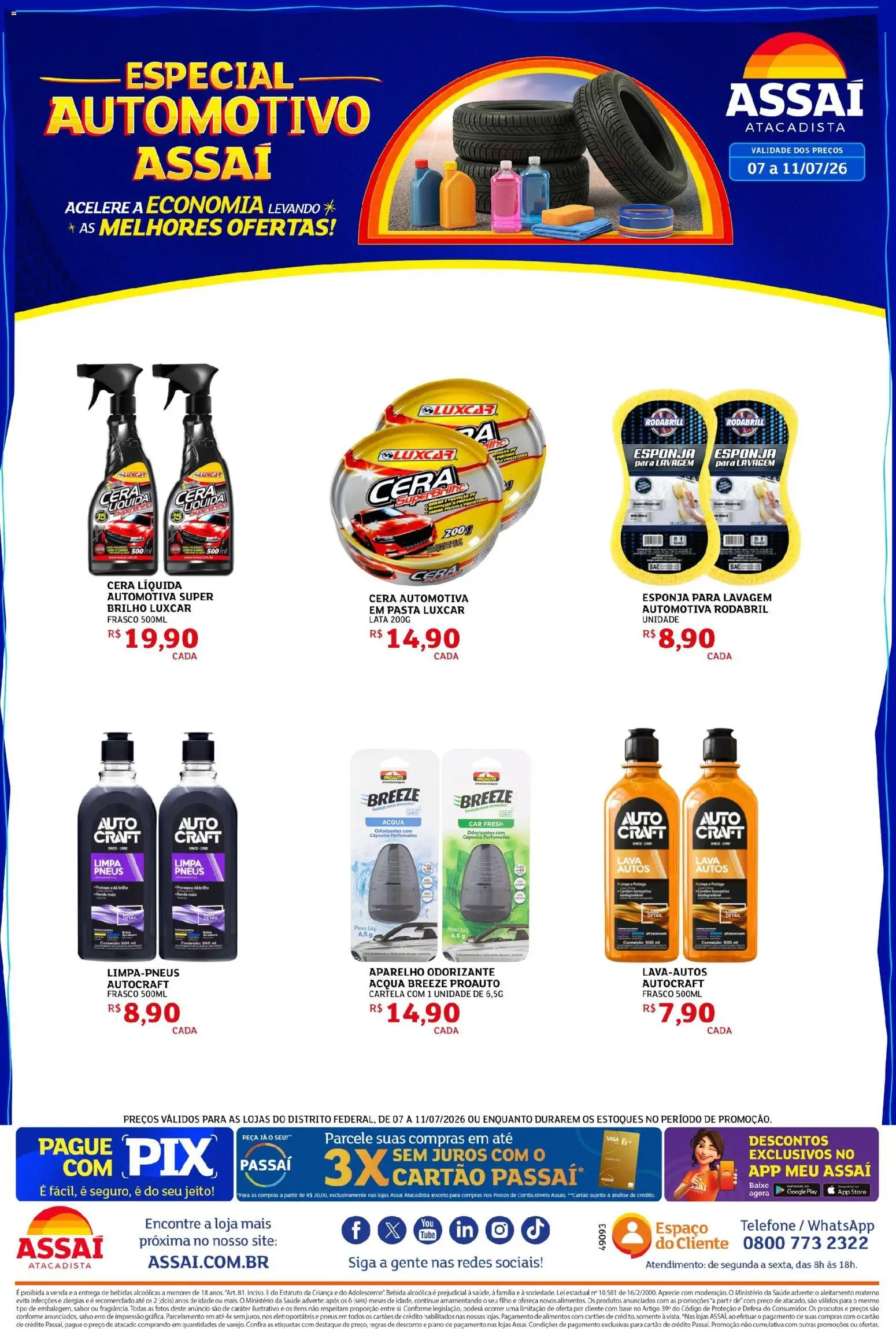 Pré-Visualização do folheto "Assaí Atacadista ofertas - DF" da loja Assaí Atacadista válido a partir de 07/07/2026