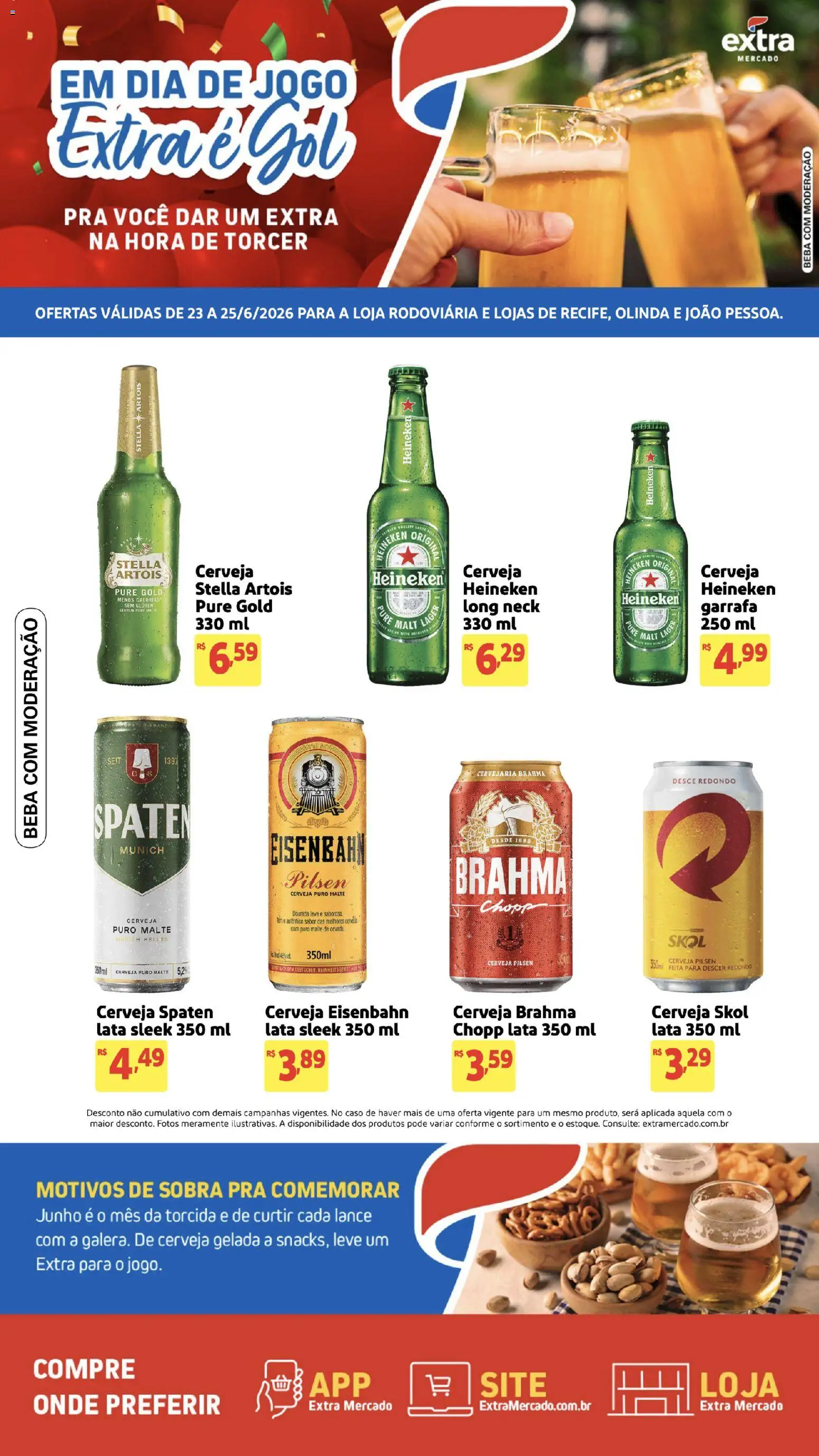 Pré-Visualização do folheto "Extra ofertas de Mercado Viral Gol" da loja Extra válido a partir de 23/06/2026