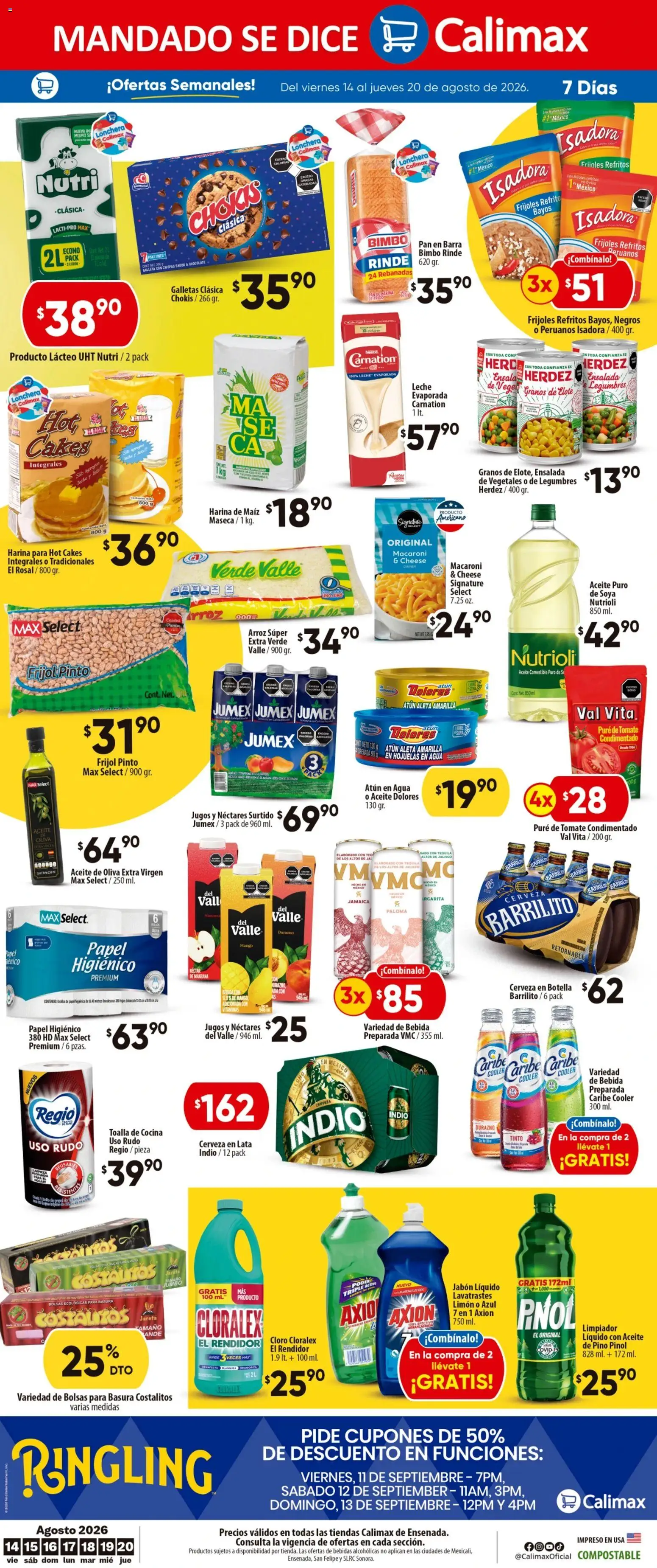 Vista previa las ofertas de la tienda Calimax - Calimax folleto Tecate desde el 14/08/2026 