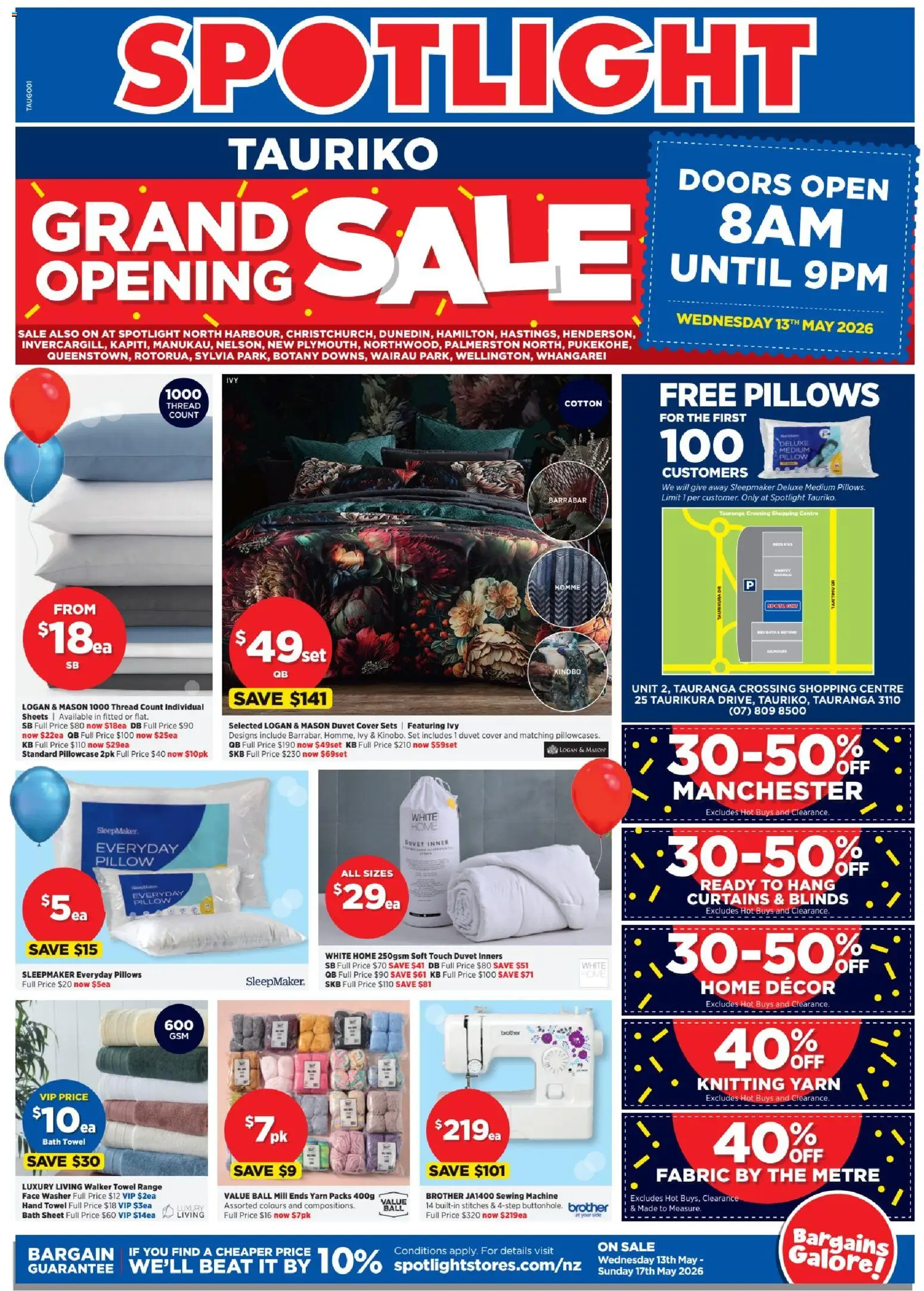 Preview of catalogue Spotlight Tauriko Grand Opening Sale from shop Spotlight valid 13 May 2026