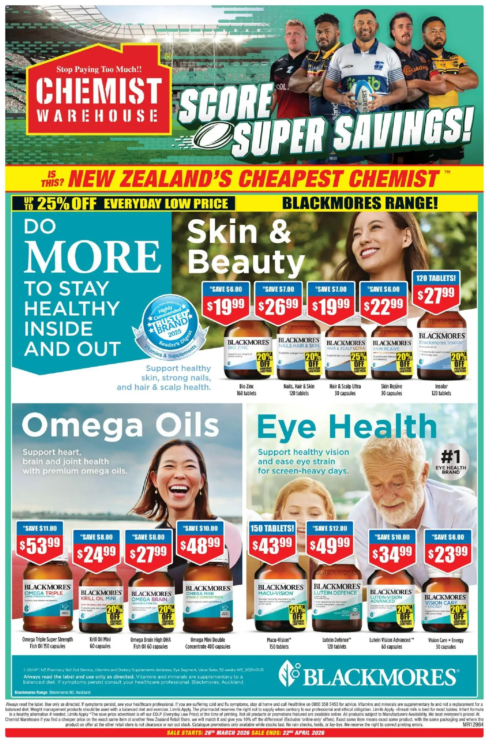 Preview of catalogue Chemist Warehouse catalogue from shop Chemist Warehouse valid 26 Mar 2026