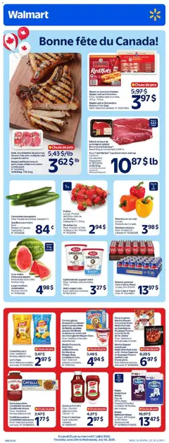 Un aperçu du dépliant Walmart circulaire du magasin Walmart est valide à partir 25 juin 2026