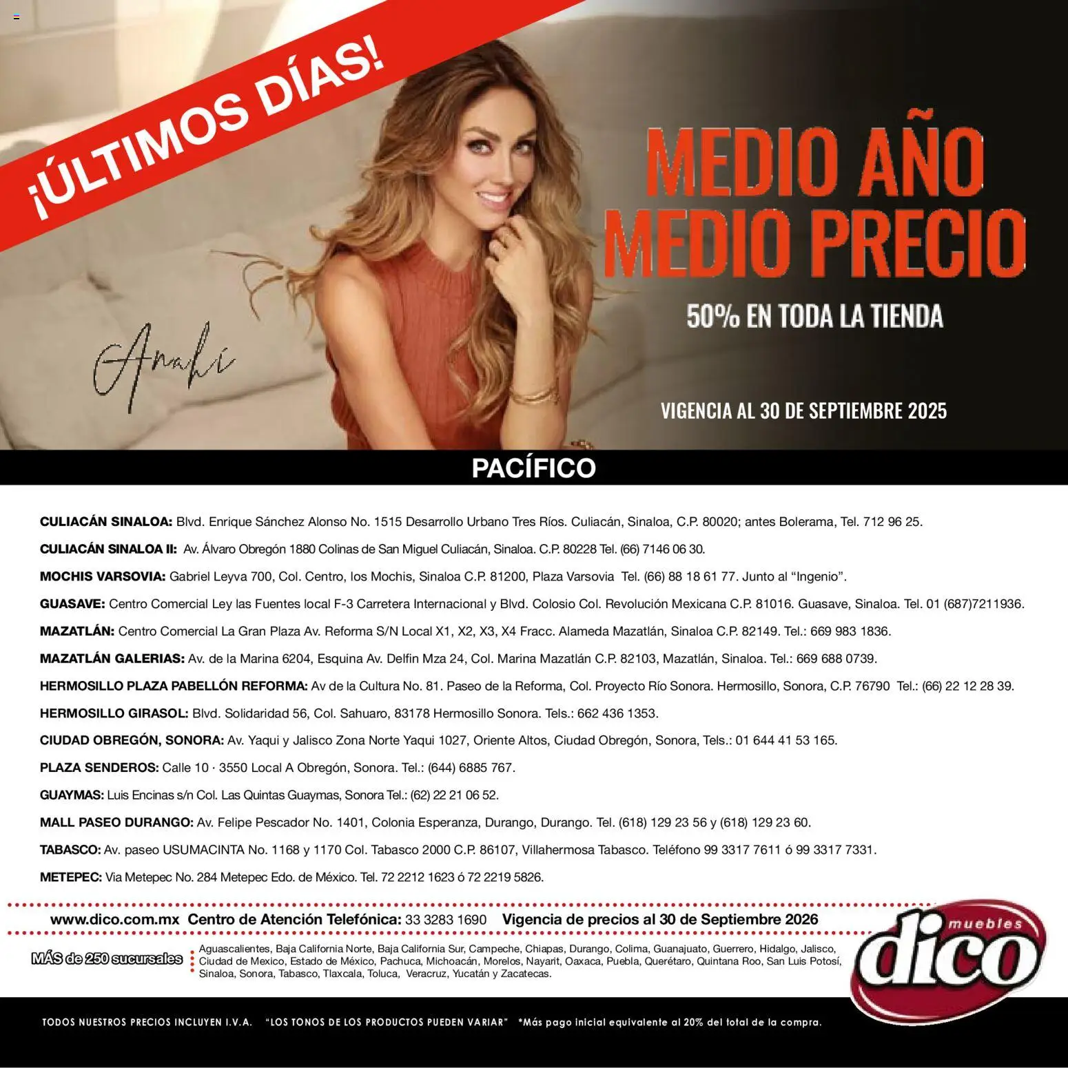 Vista previa las ofertas de la tienda Muebles Dico - Muebles Dico catálogo desde el 01/09/2026 