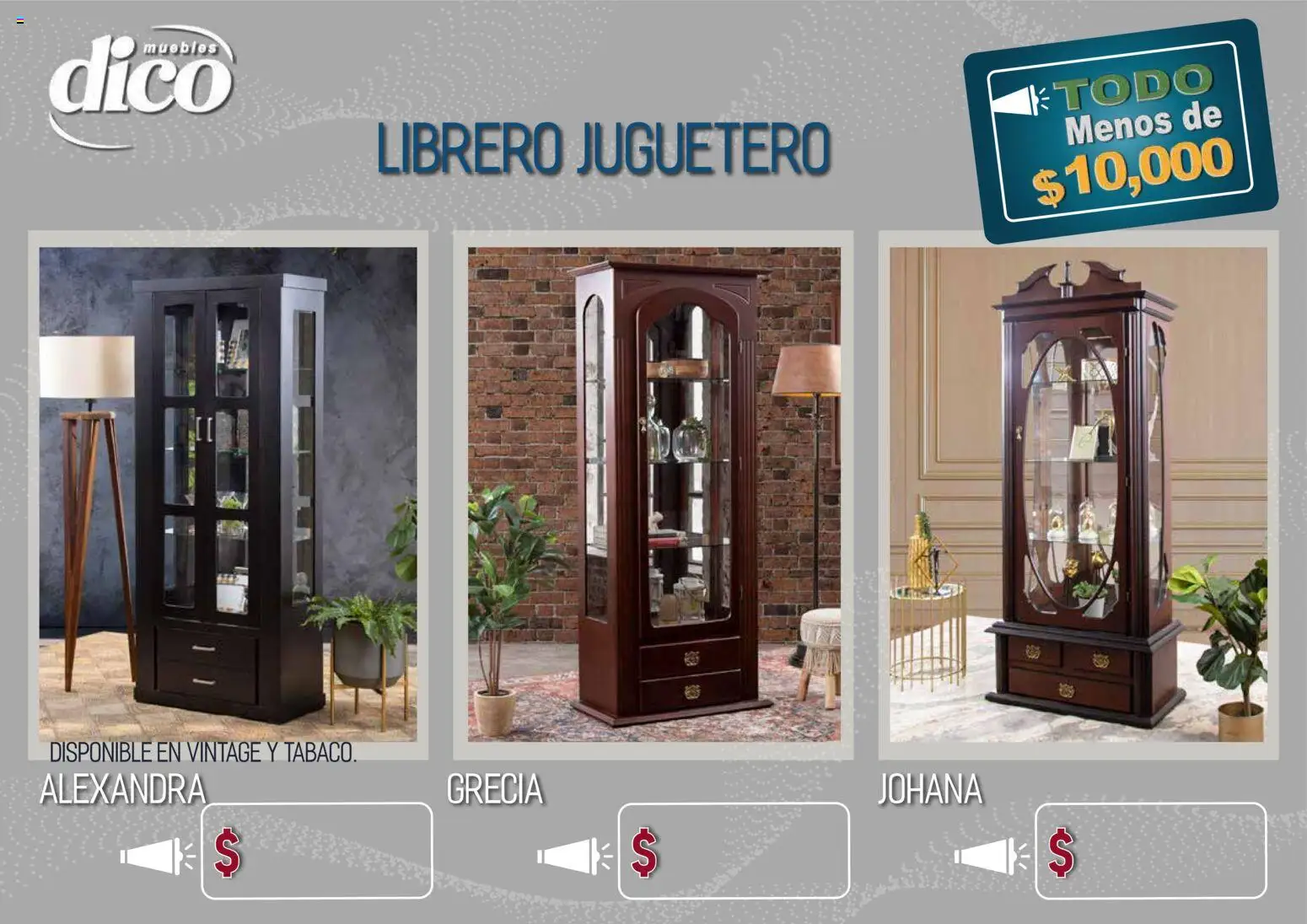 Vista previa las ofertas de la tienda Muebles Dico - Muebles Dico catálogo Todo menos de 10000 Pacifico desde el 09/04/2026 