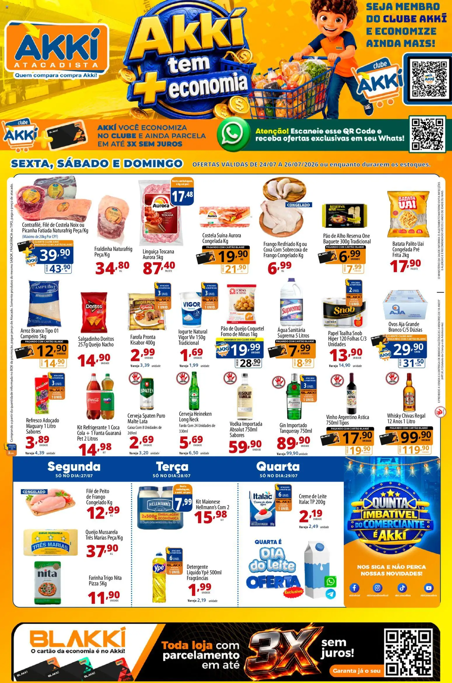 Pré-Visualização do folheto "Akki Atacadista - Ofertas da semana" da loja Akki Atacadista válido a partir de 24/07/2026