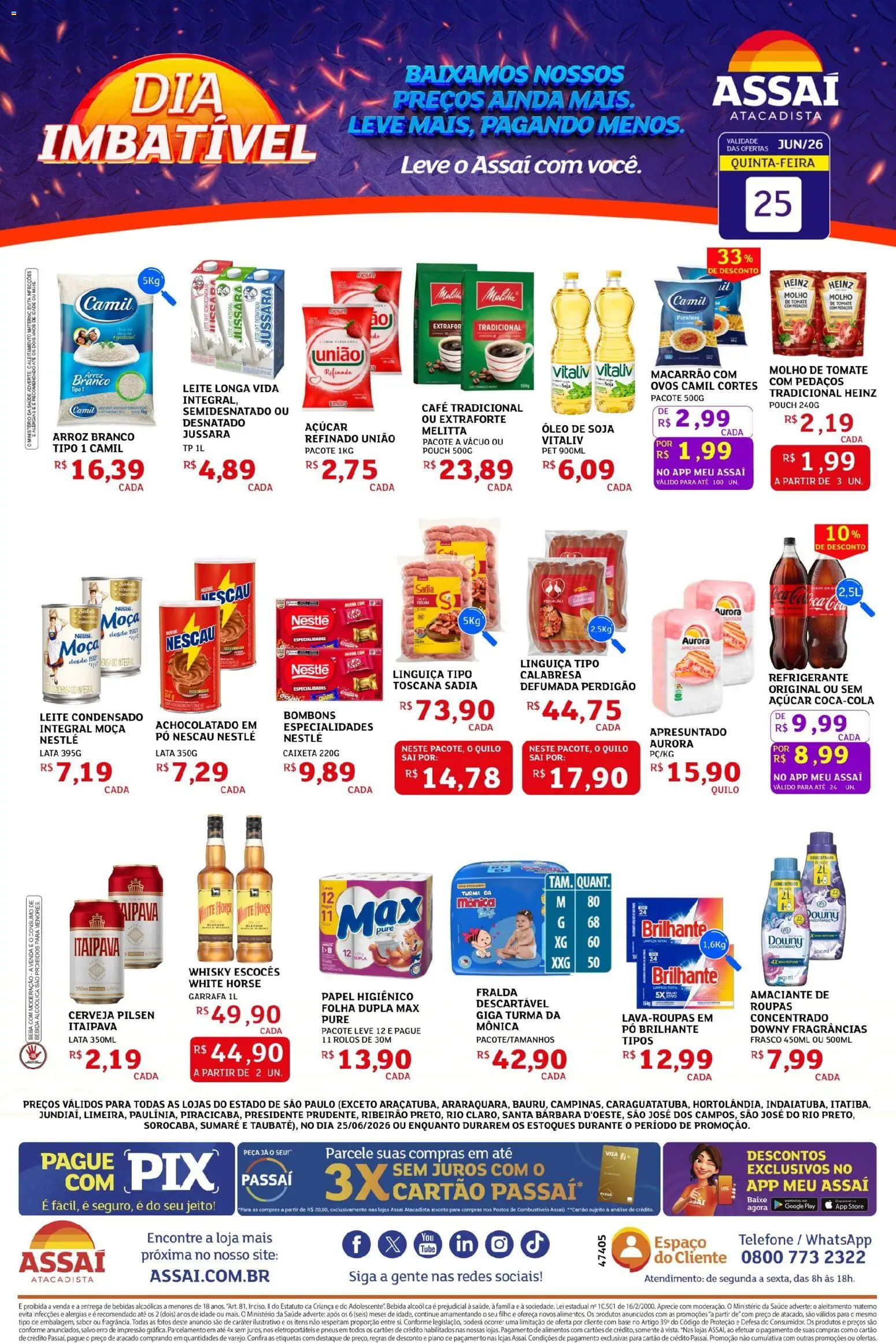 Pré-Visualização do folheto "Assaí Atacadista ofertas - SP" da loja Assaí Atacadista válido a partir de 25/06/2026