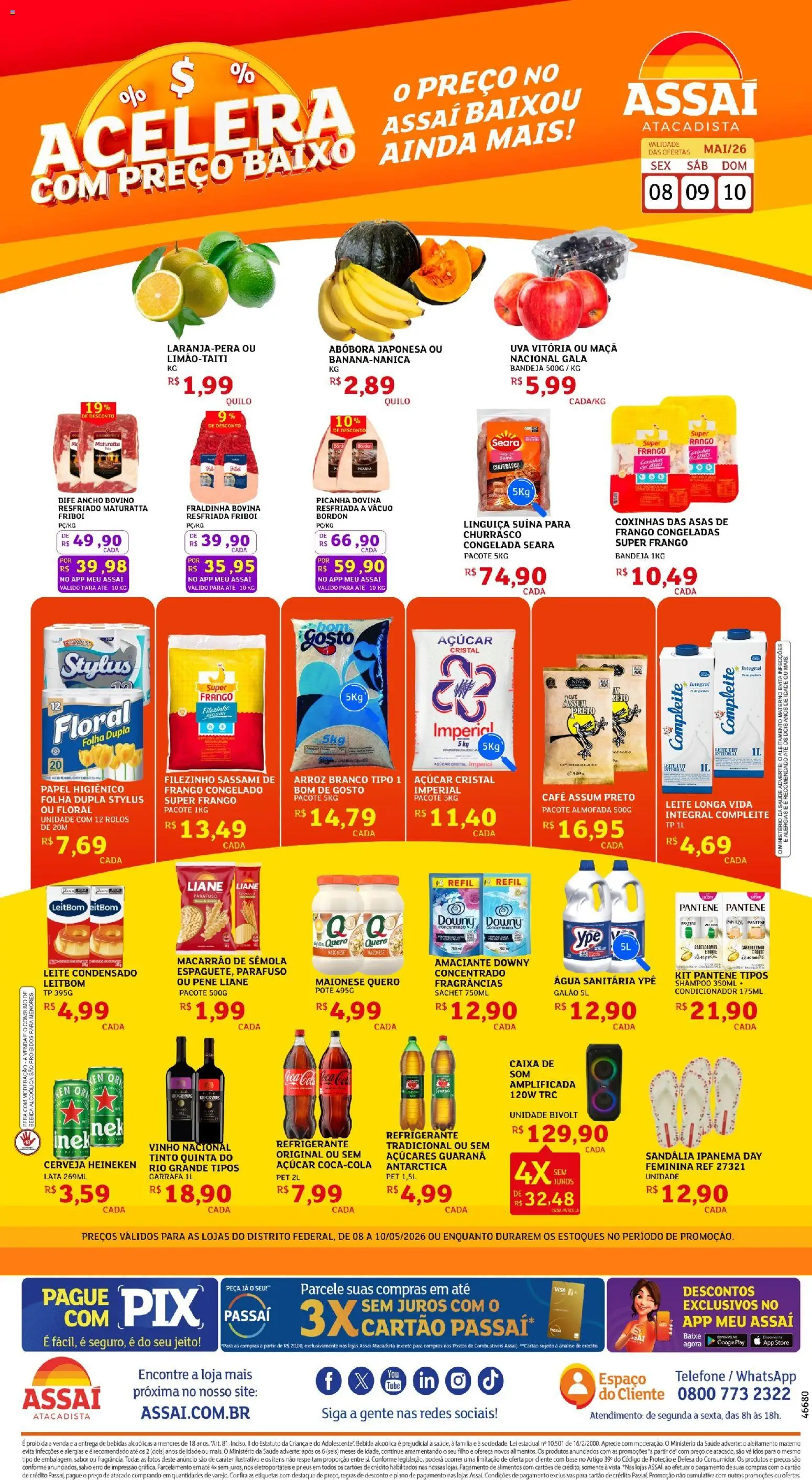 Pré-Visualização do folheto "Assaí Atacadista ofertas - DF" da loja Assaí Atacadista válido a partir de 08/05/2026