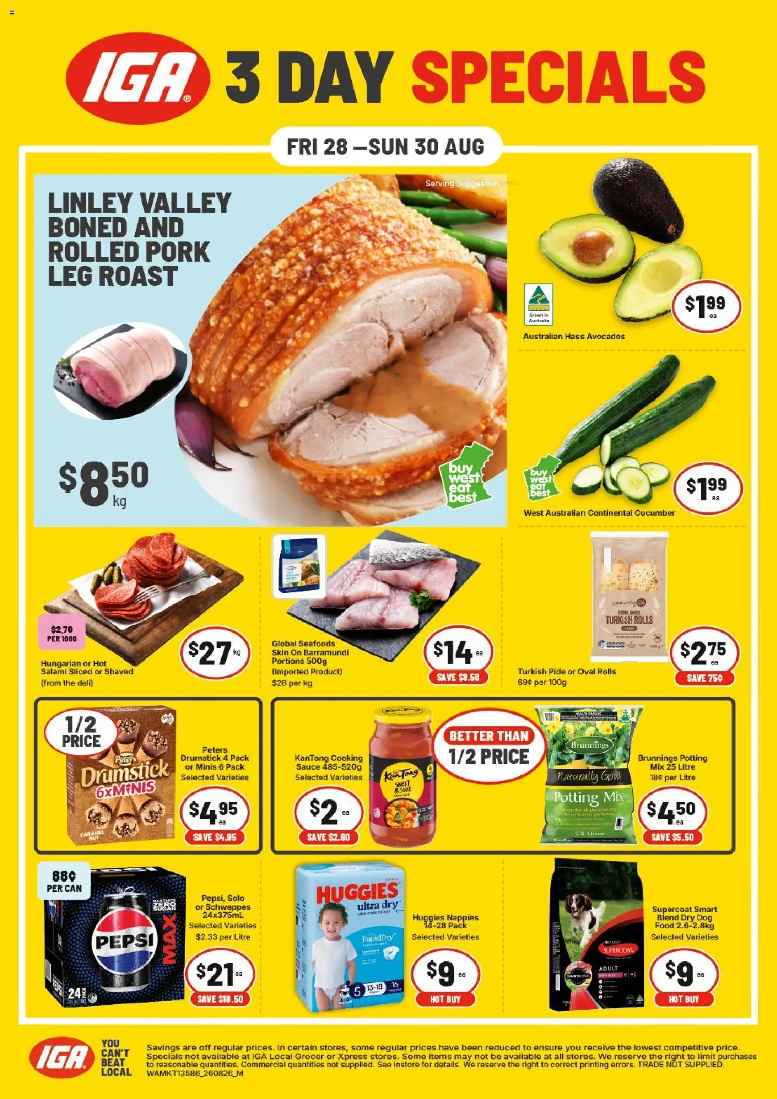 Preview of catalogue IGA 3 Day Specials Northbridg from shop IGA valid 28/08/2026