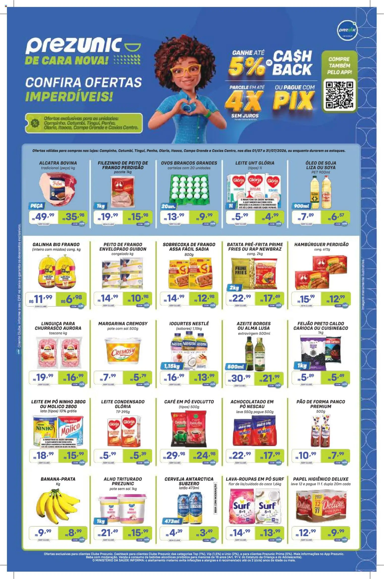 Pré-Visualização do folheto "Prezunic ofertas Exclusivo" da loja Prezunic válido a partir de 01/07/2026
