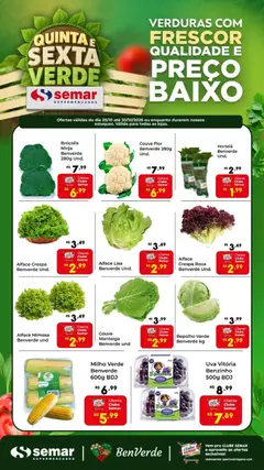 Pré-Visualização do folheto "Semar Supermercado ofertas Quinta e Sexta Verde" da loja Semar Supermercado válido a partir de 29/10/2026