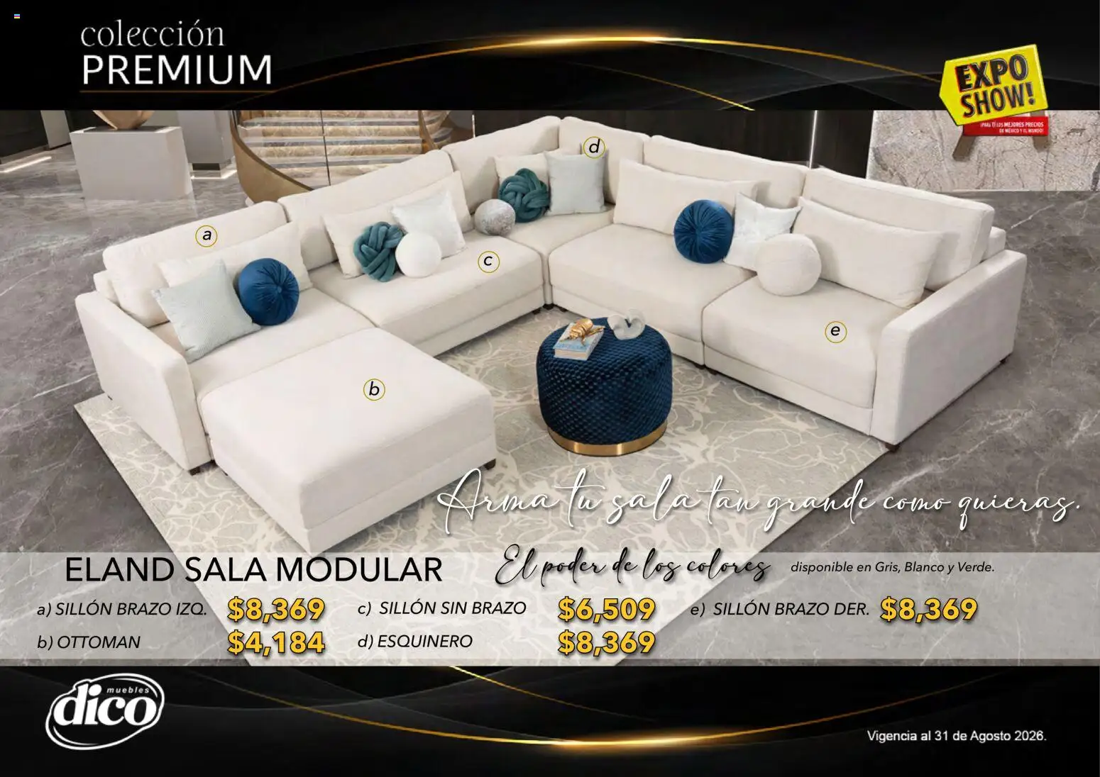 Vista previa las ofertas de la tienda Muebles Dico - Muebles Dico catálogo Colección Premium desde el 01/08/2026 