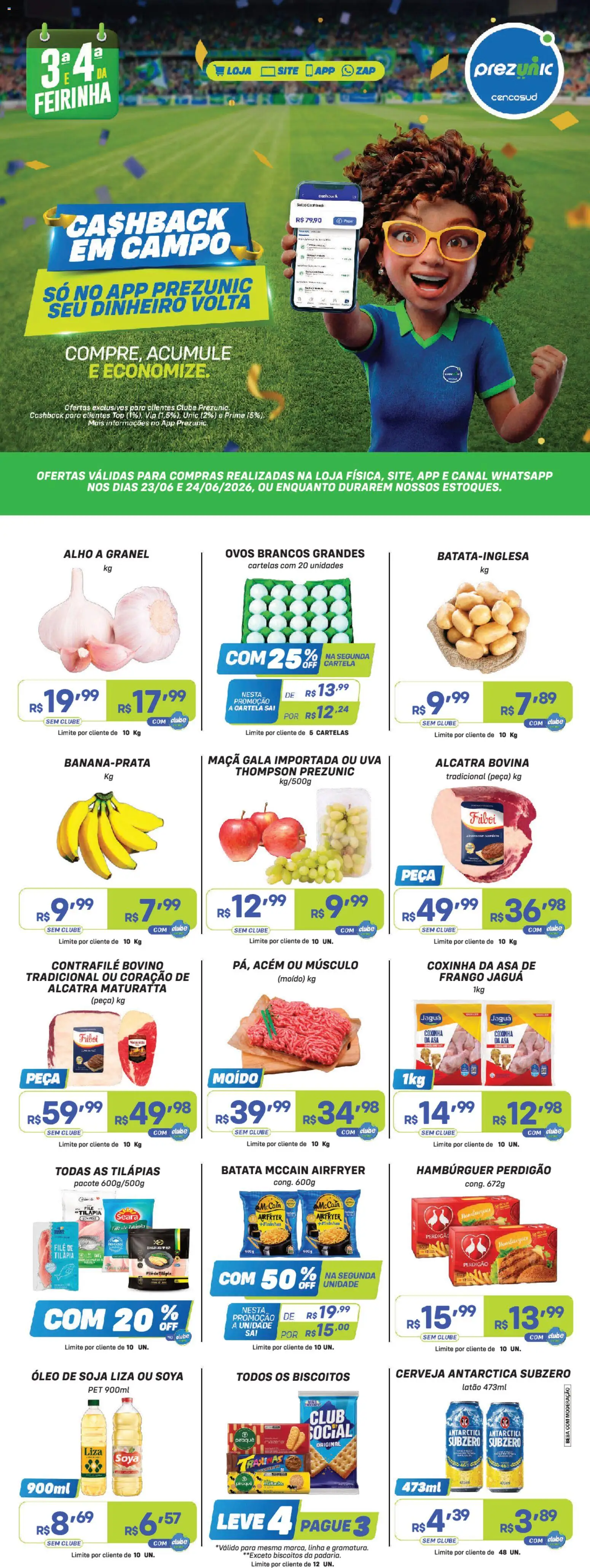 Pré-Visualização do folheto "Prezunic ofertas" da loja Prezunic válido a partir de 23/06/2026