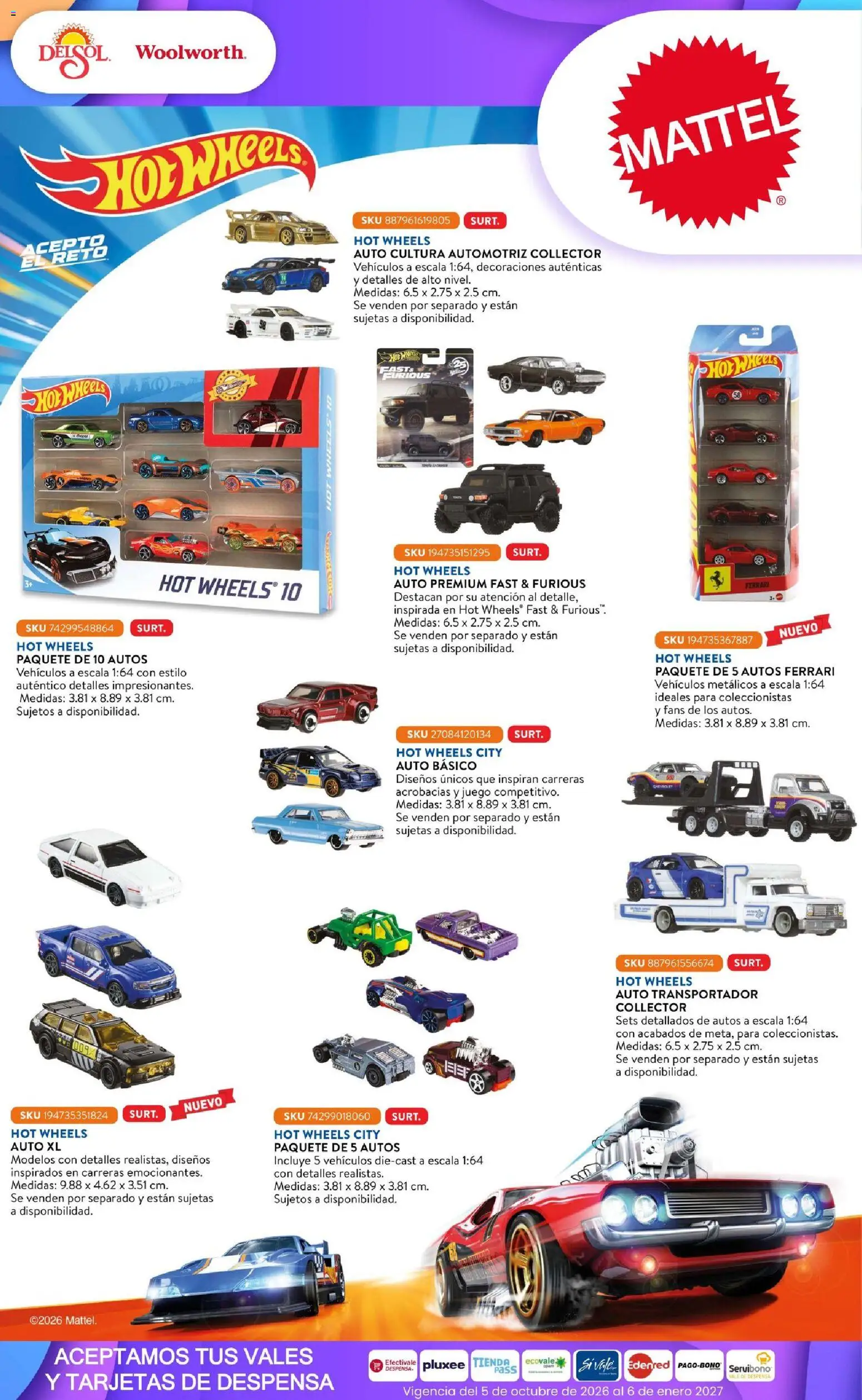 Vista previa las ofertas de la tienda Del Sol y Woolworth - Del Sol y Woolworth catálogo El Castillo del Juguete desde el 01/10/2026 - Juego, Despensa