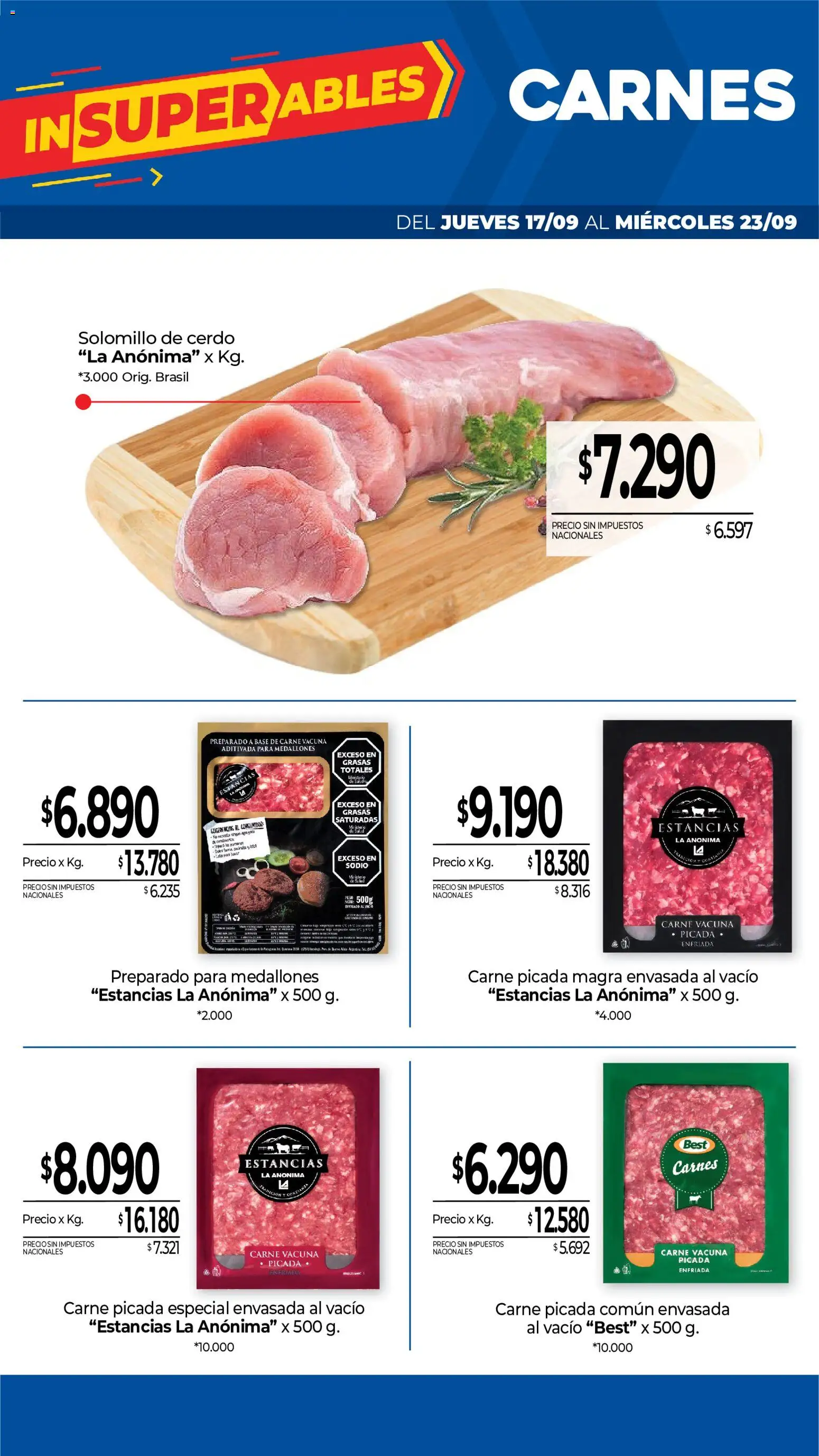 Vista previa del folleto de la tienda La Anonima válido desde el 17/09/2026 - Carne, Cerdo, Carne picada