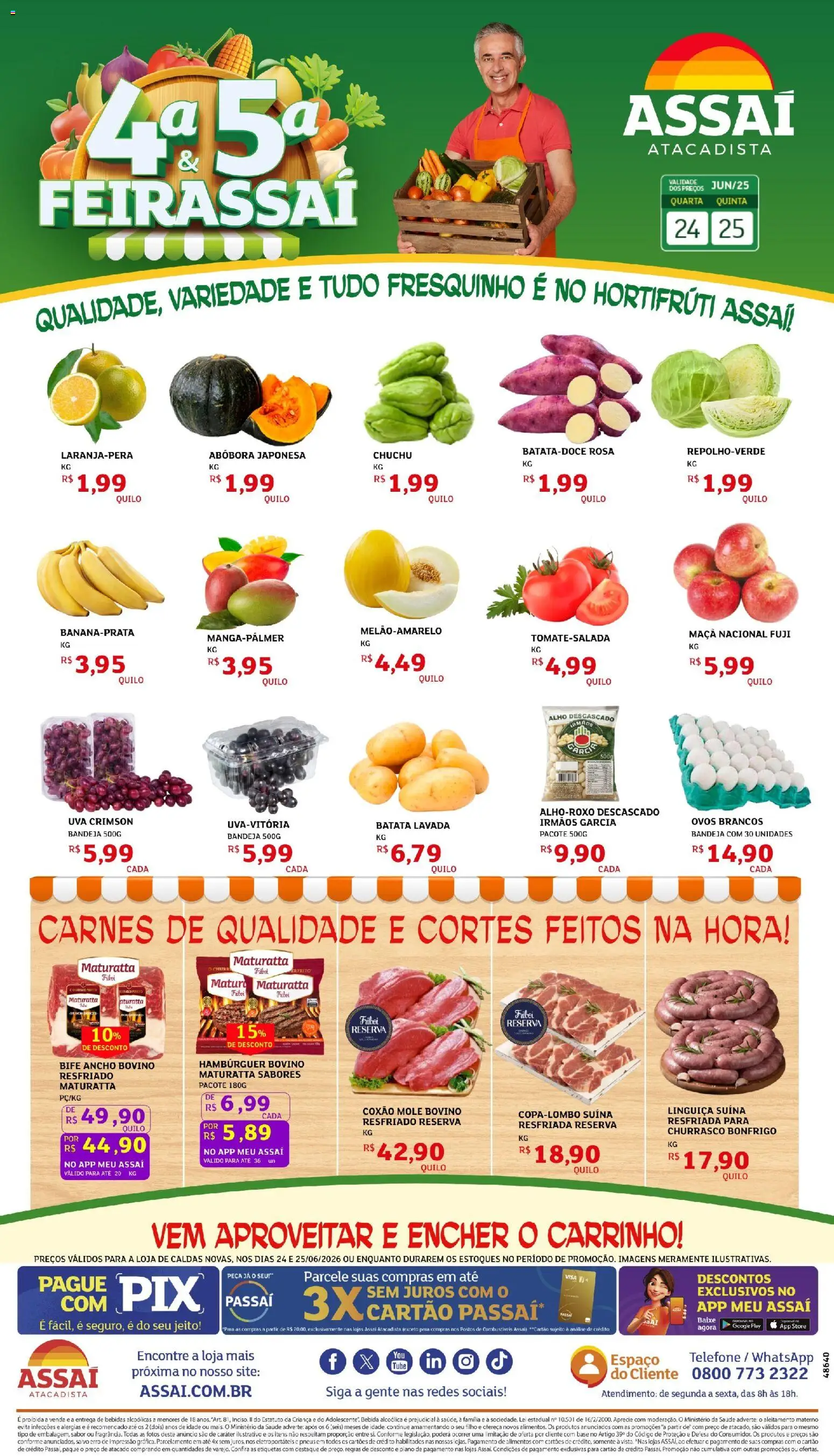 Pré-Visualização do folheto "Assaí Atacadista ofertas - GO" da loja Assaí Atacadista válido a partir de 24/06/2026