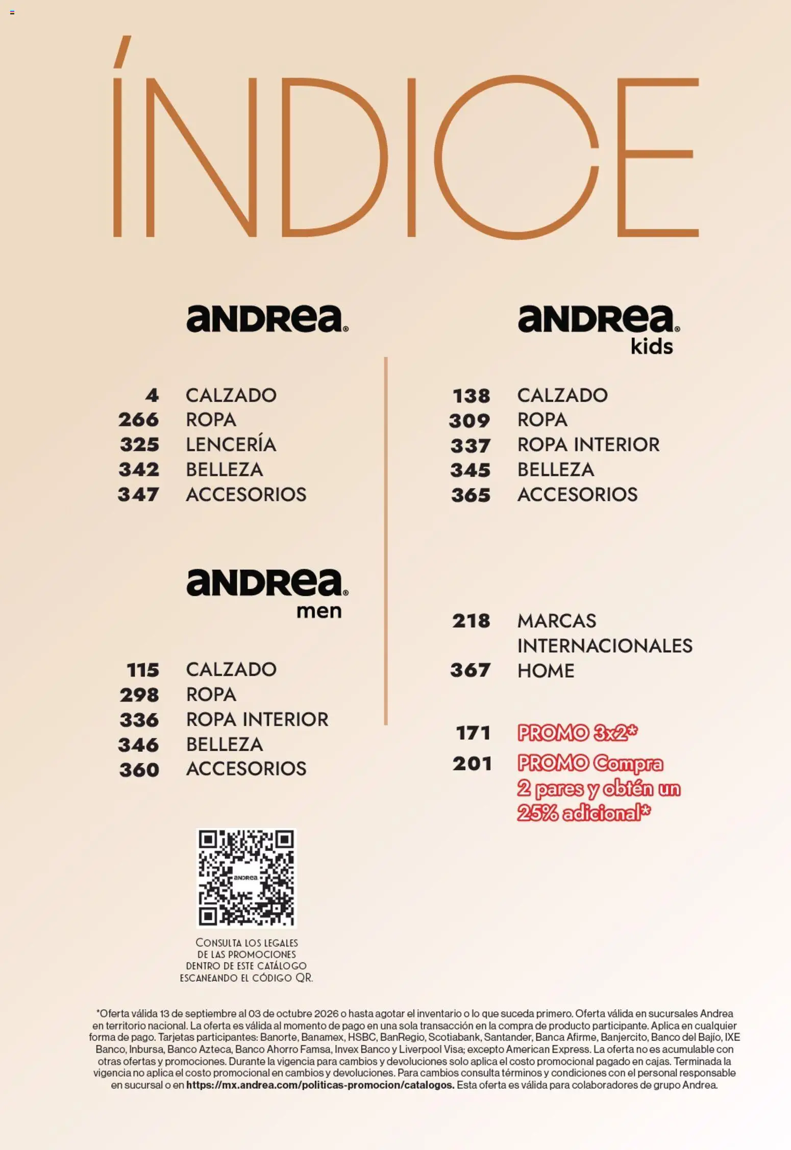 Vista previa las ofertas de la tienda Andrea - Andrea catálogo Outlet desde el 13/09/2026 
