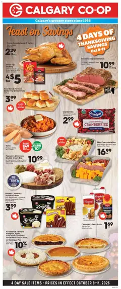 Un aperçu du dépliant Calgary Co-op weekly flyer / circulaire du magasin Calgary Co-op est valide à partir 8 oct. 2026