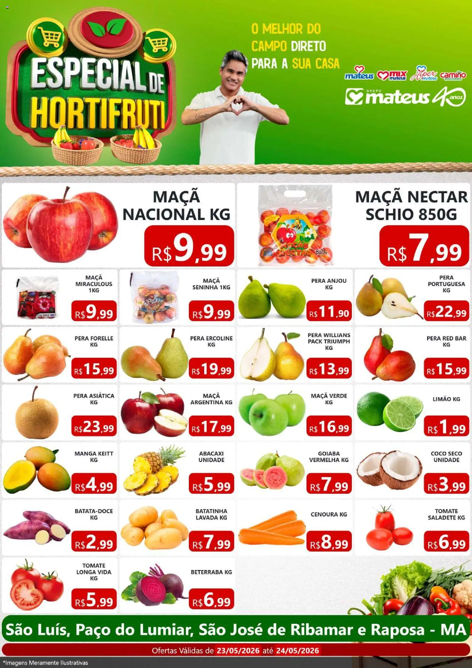Pré-Visualização do folheto "Mateus ofertas Especial de Hortifruti" da loja Mateus válido a partir de 23/05/2026