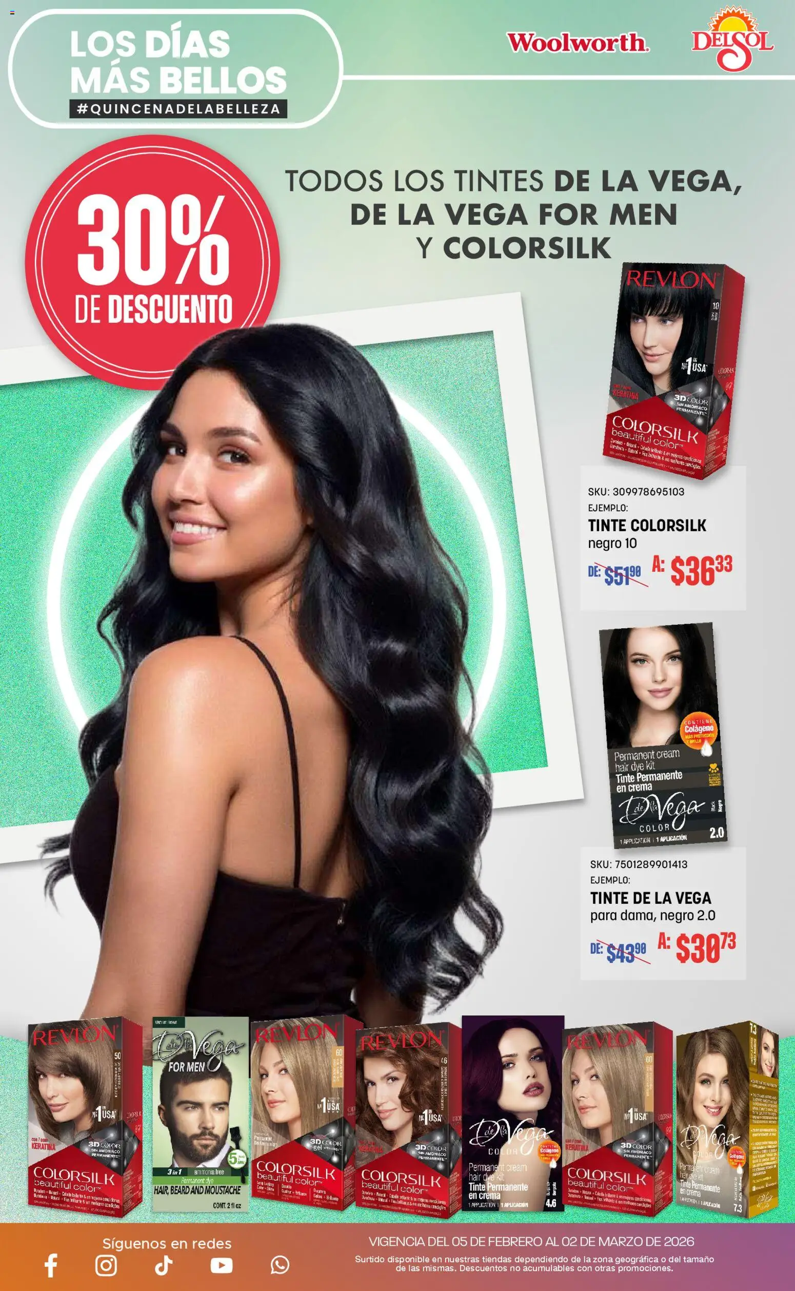 Vista previa las ofertas de la tienda Del Sol y Woolworth - Catálogo desde el 05/02/2026 - Crema, Brillo