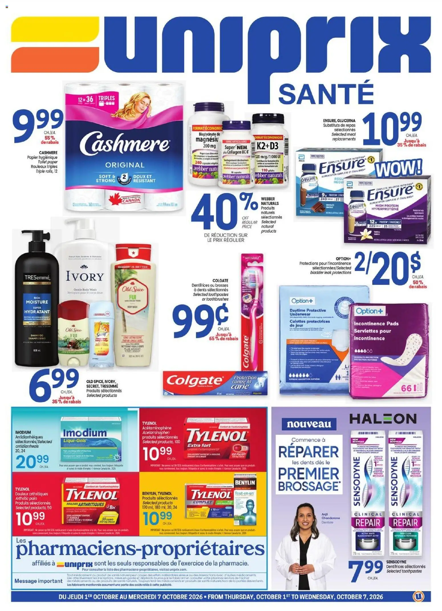 Preview of leaflet Uniprix - Uniprix Sante from shop Uniprix is valid from Oct 01, 2026