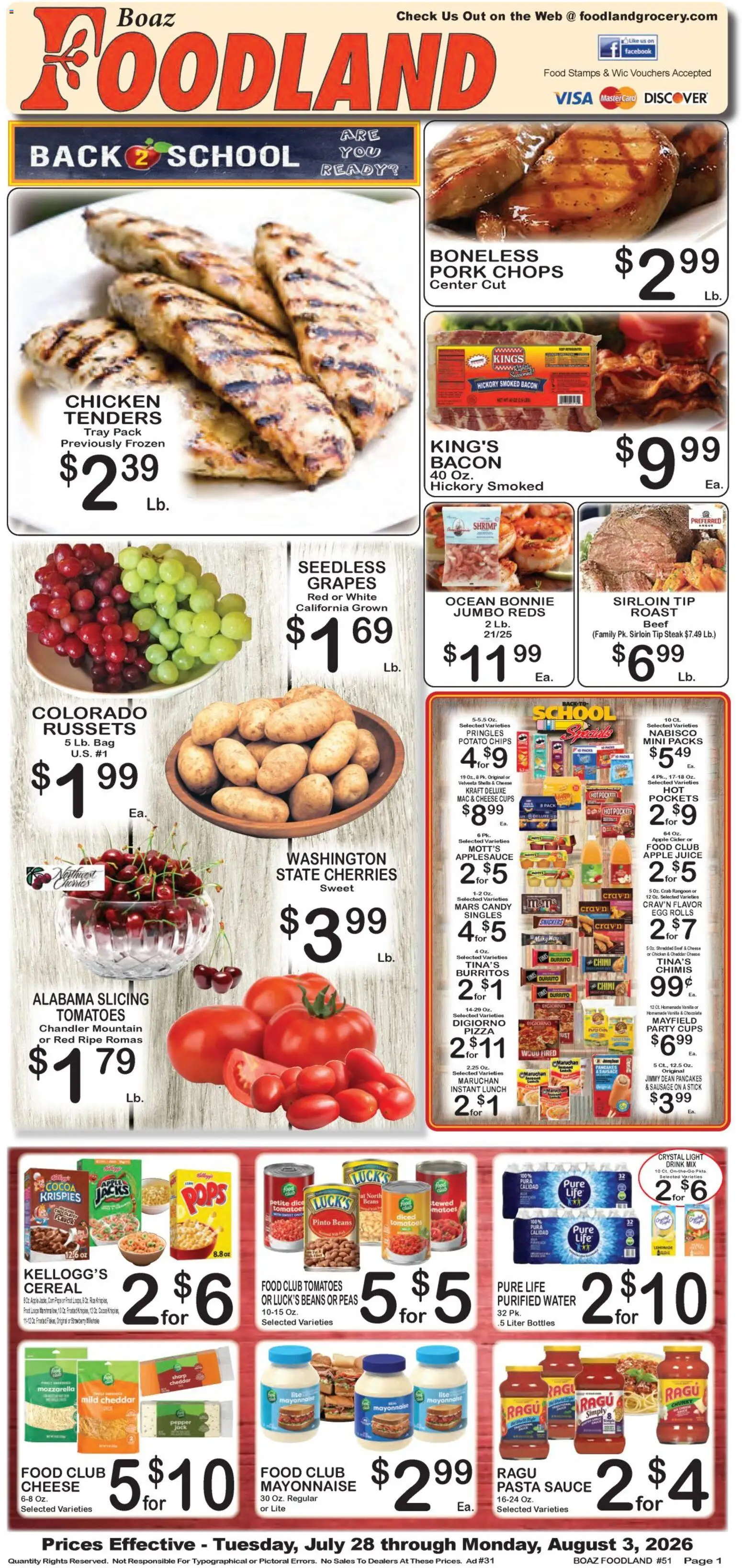 Foodland Weekly Ad from 07/28/2026 >> Flyer