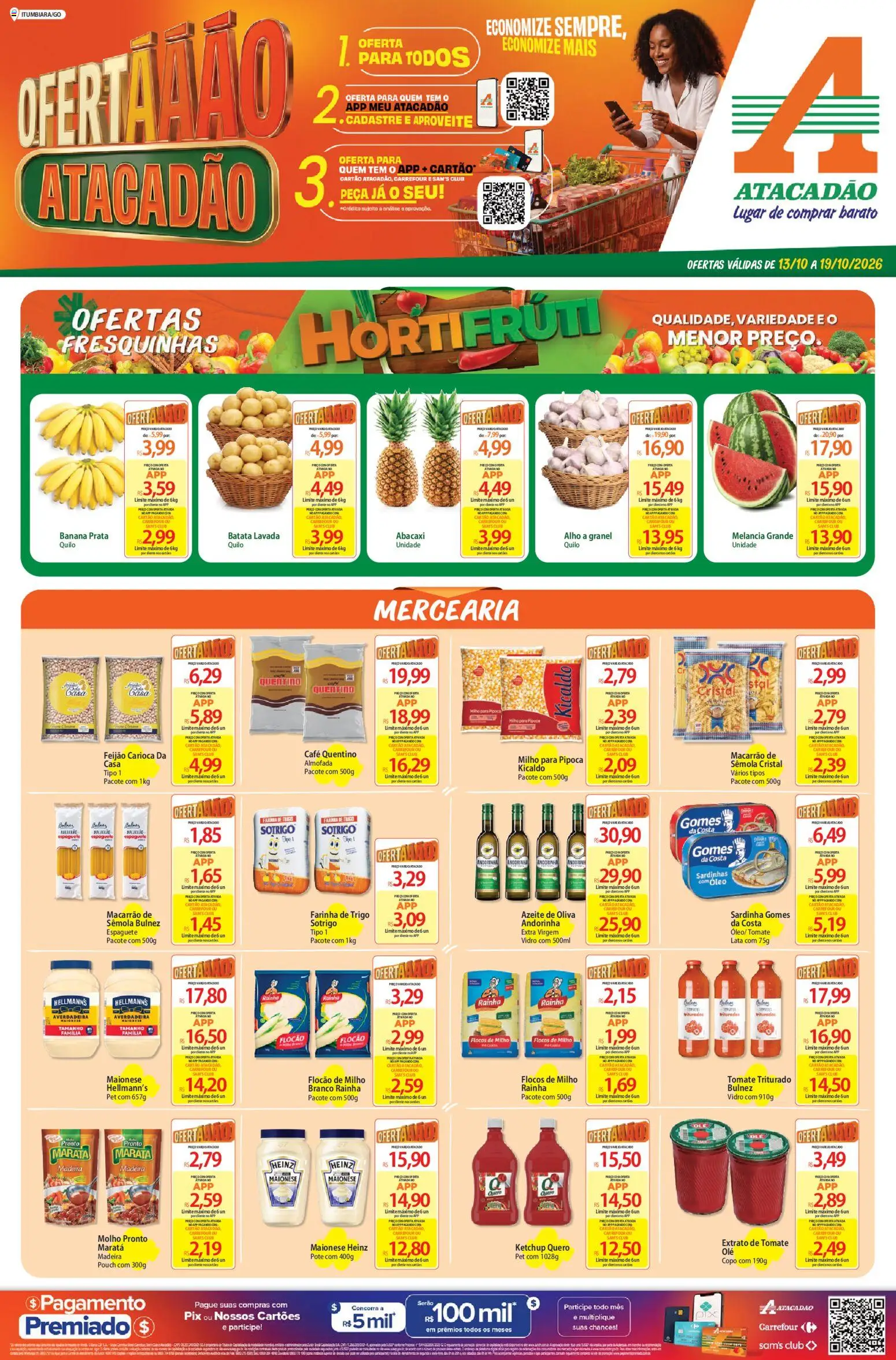 Pré-Visualização do folheto "Atacadão ofertas - GO" da loja Atacadão válido a partir de 13/10/2026