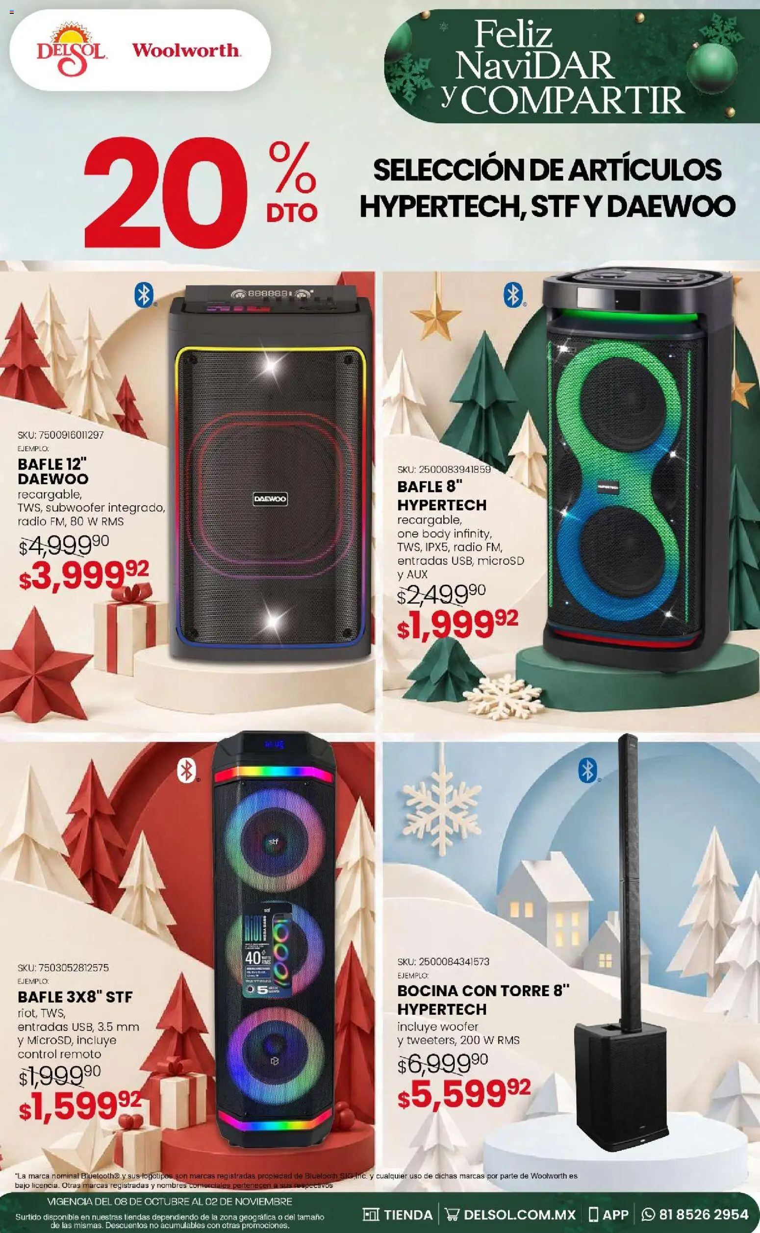 Vista previa las ofertas de la tienda Del Sol y Woolworth - Del Sol y Woolworth - Feliz NaviDar y Compartir desde el 08/10/2026 