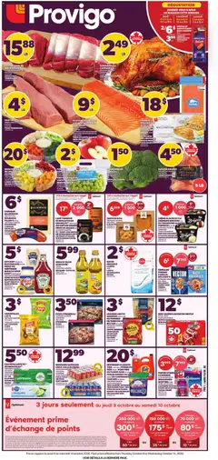 Un aperçu du dépliant Provigo weekly flyer / circulaire du magasin Provigo est valide à partir 8 oct. 2026
